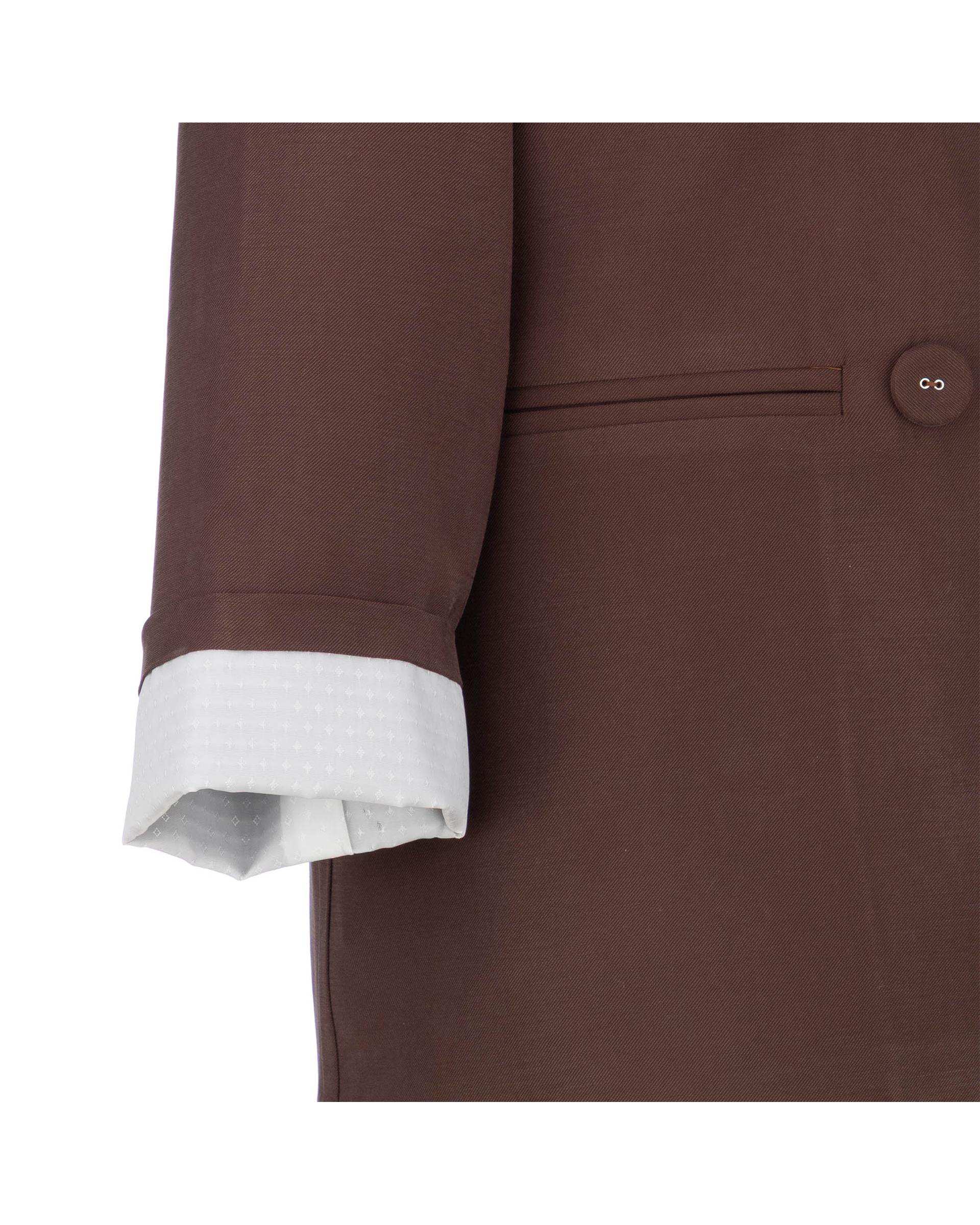 ست کت و شلوار زنانه قهوه ای مدل سینداد السانا Elsana کد 2444