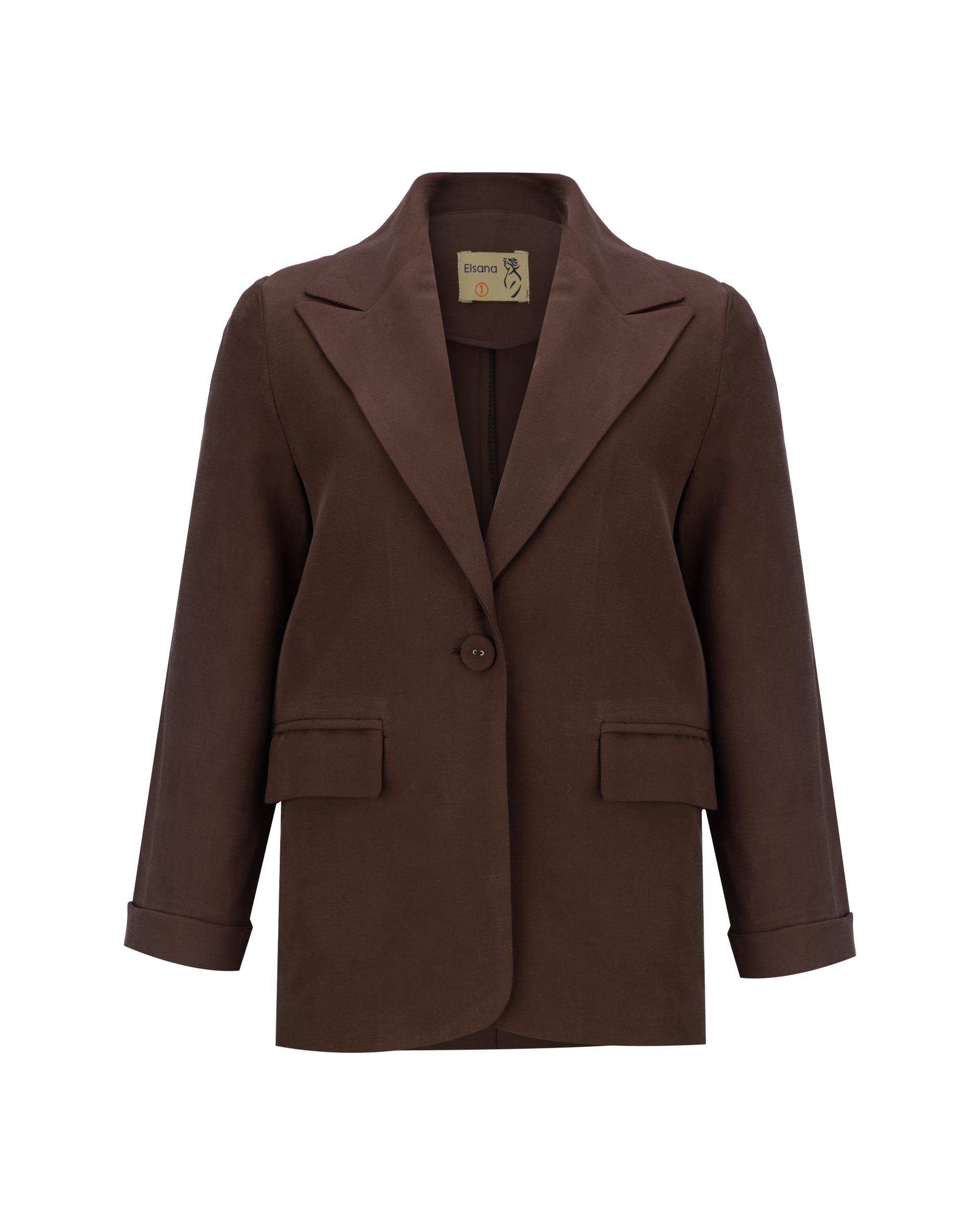 ست کت و شلوار زنانه قهوه ای مدل دریانا السانا Elsana کد 2446