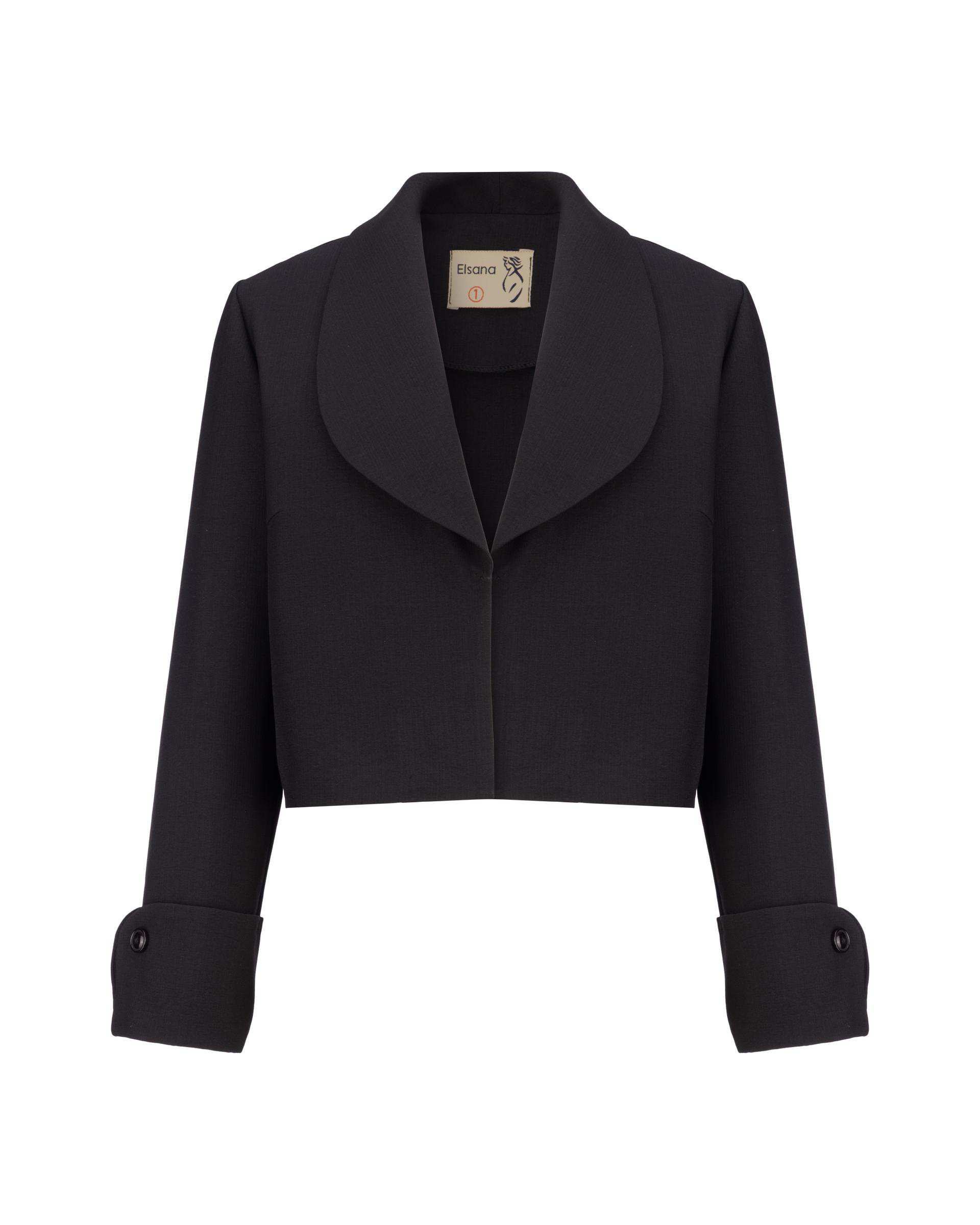 ست کت و سارافون زنانه مشکی مدل ماهیار السانا Elsana کد 2450