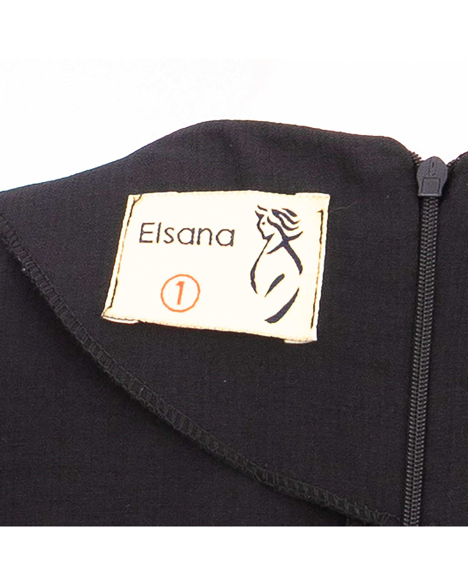 ست کت و سارافون زنانه مشکی مدل ماهیار السانا Elsana کد 2450