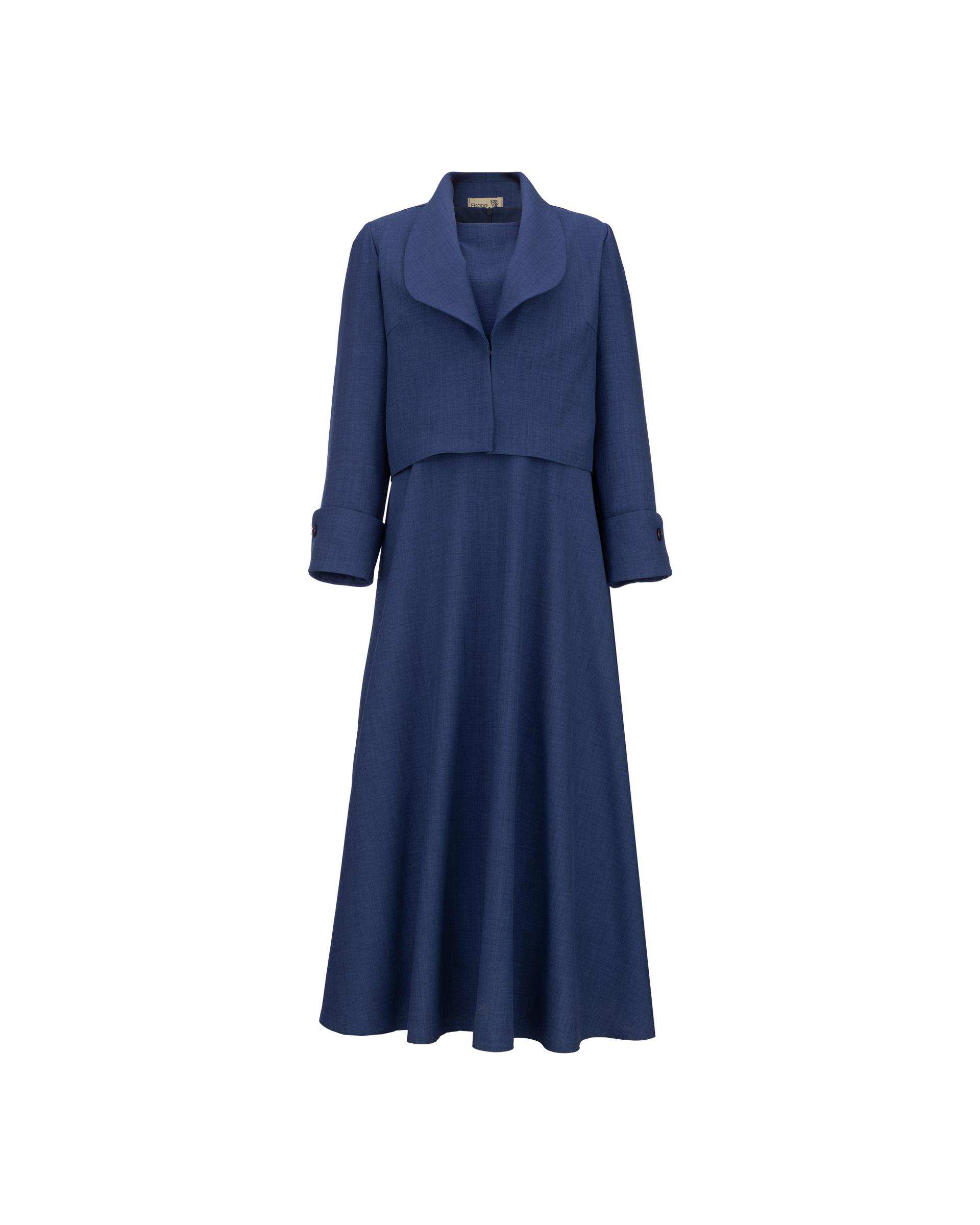 ست کت و سارافون زنانه سرمه ای مدل ماهیار السانا Elsana کد 2450