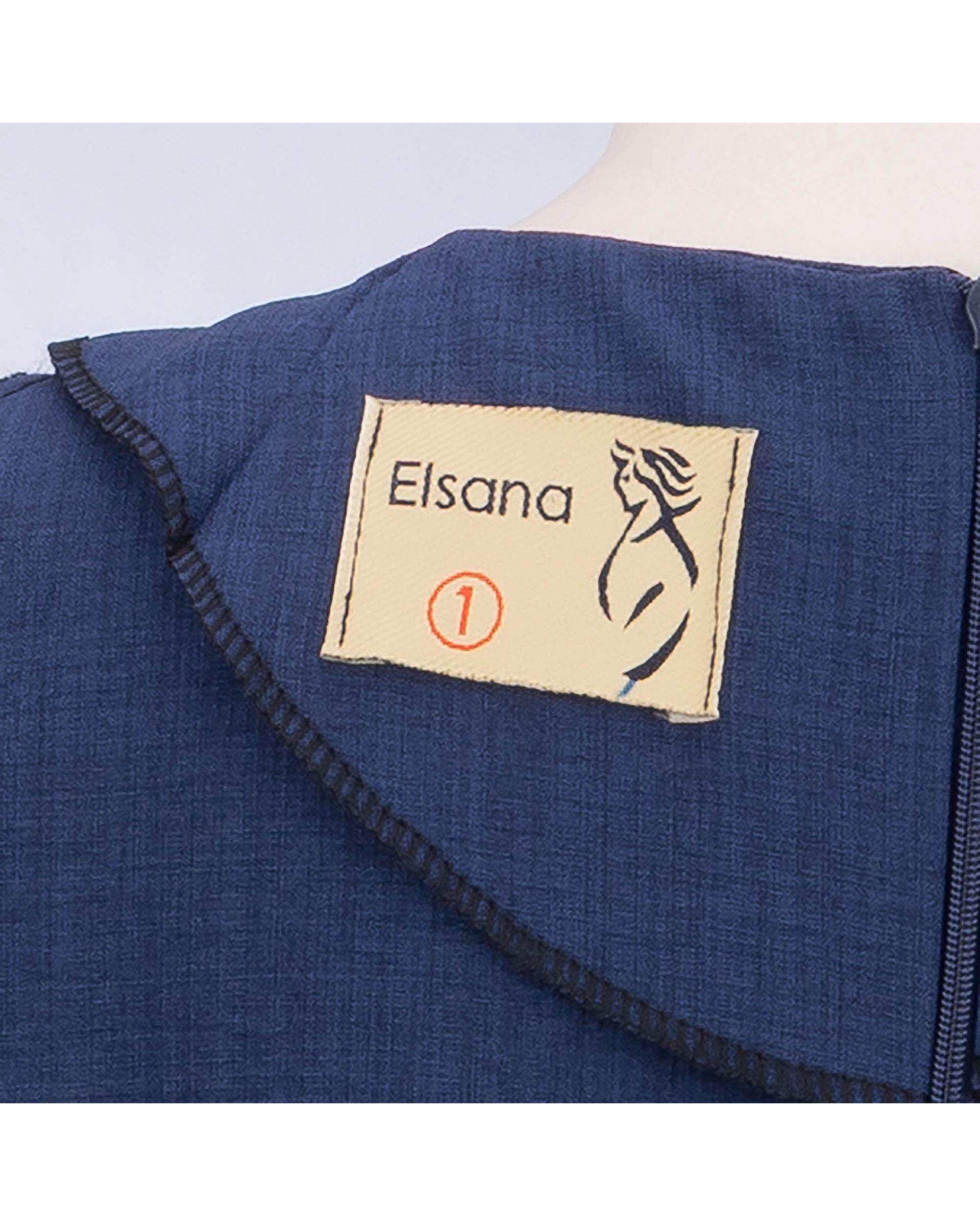 ست کت و سارافون زنانه سرمه ای مدل ماهیار السانا Elsana کد 2450