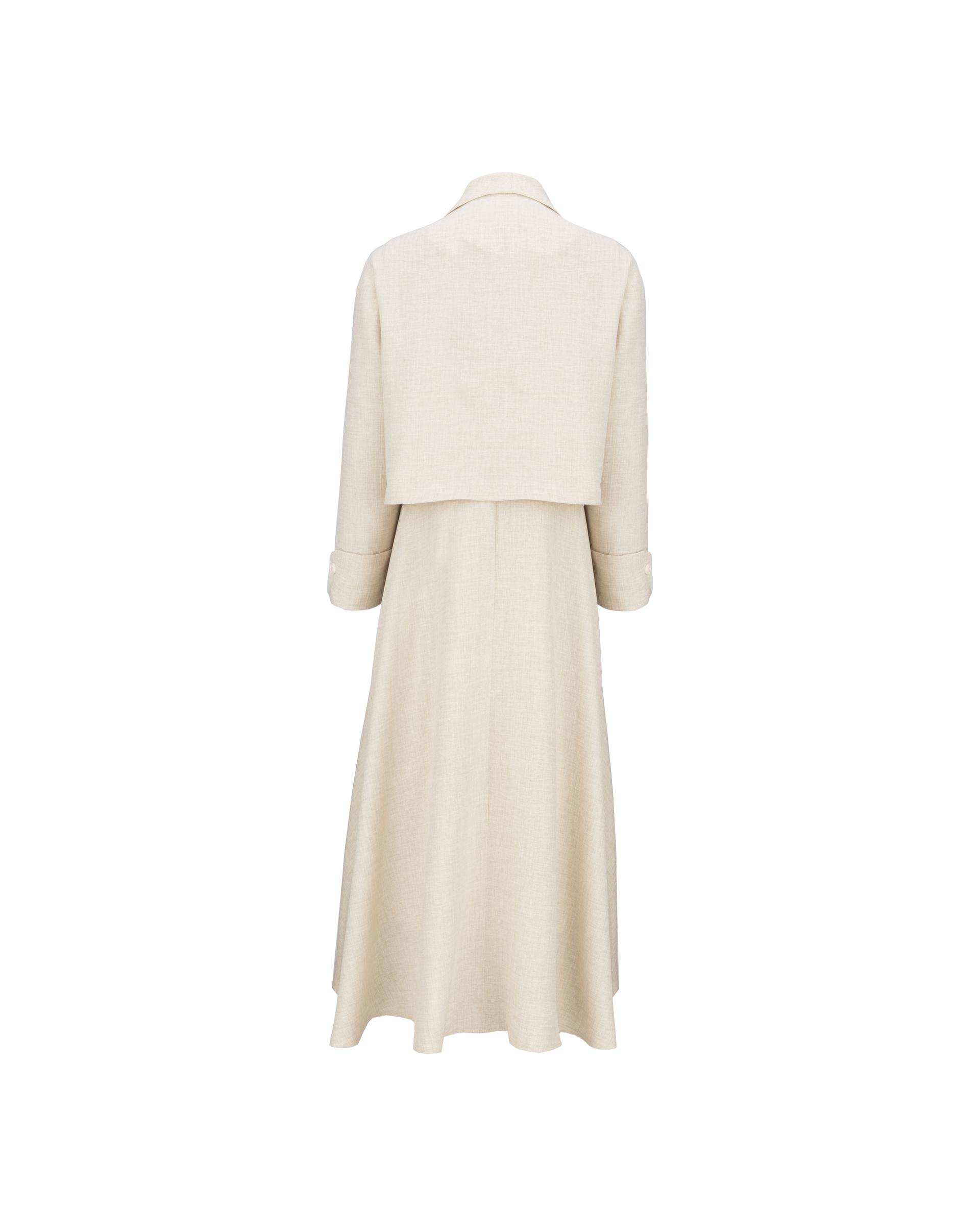 ست کت و سارافون زنانه شیری مدل ماهیار السانا Elsana کد 2450