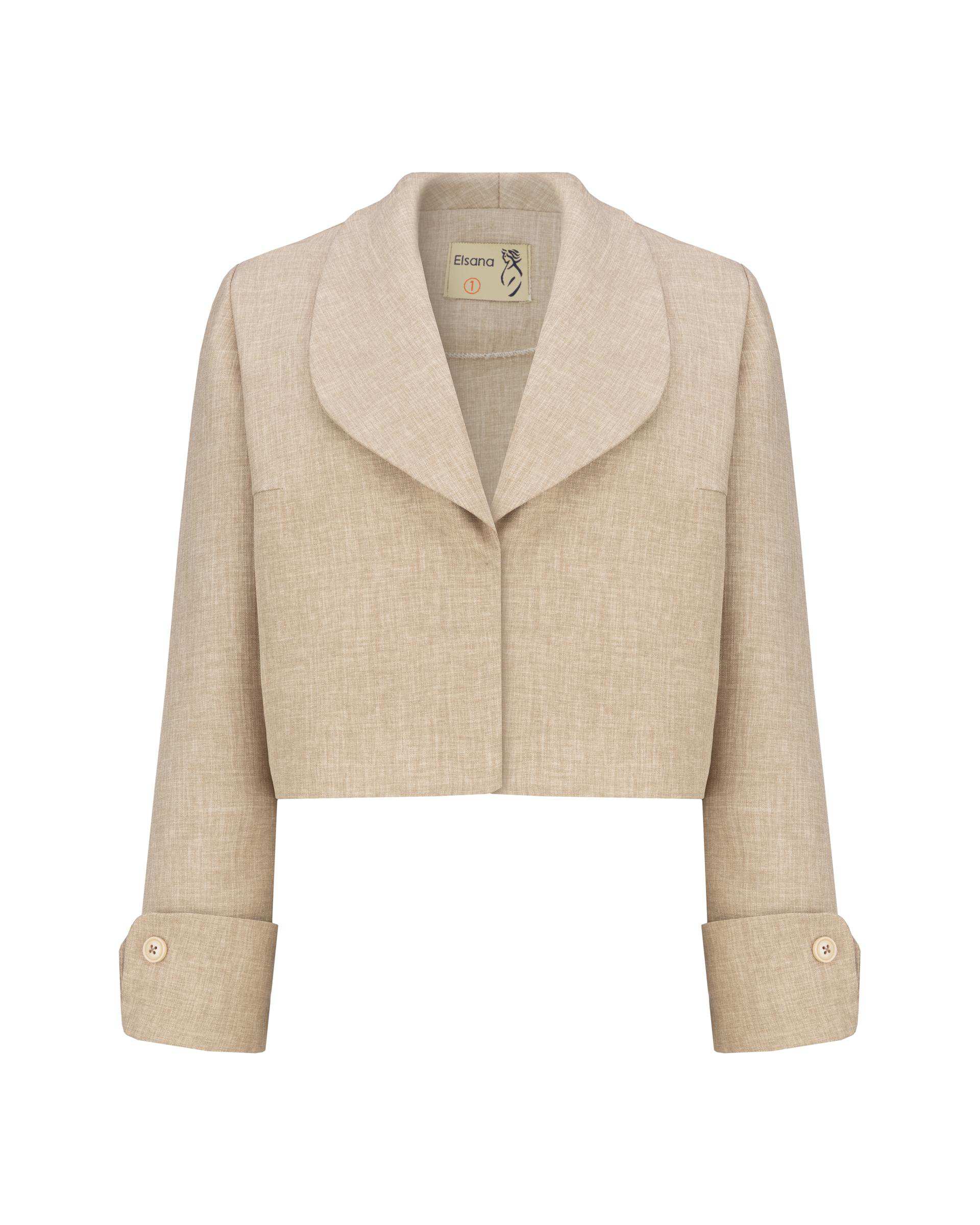 ست کت و سارافون زنانه نسکافه ای مدل ماهیار السانا Elsana کد 2450