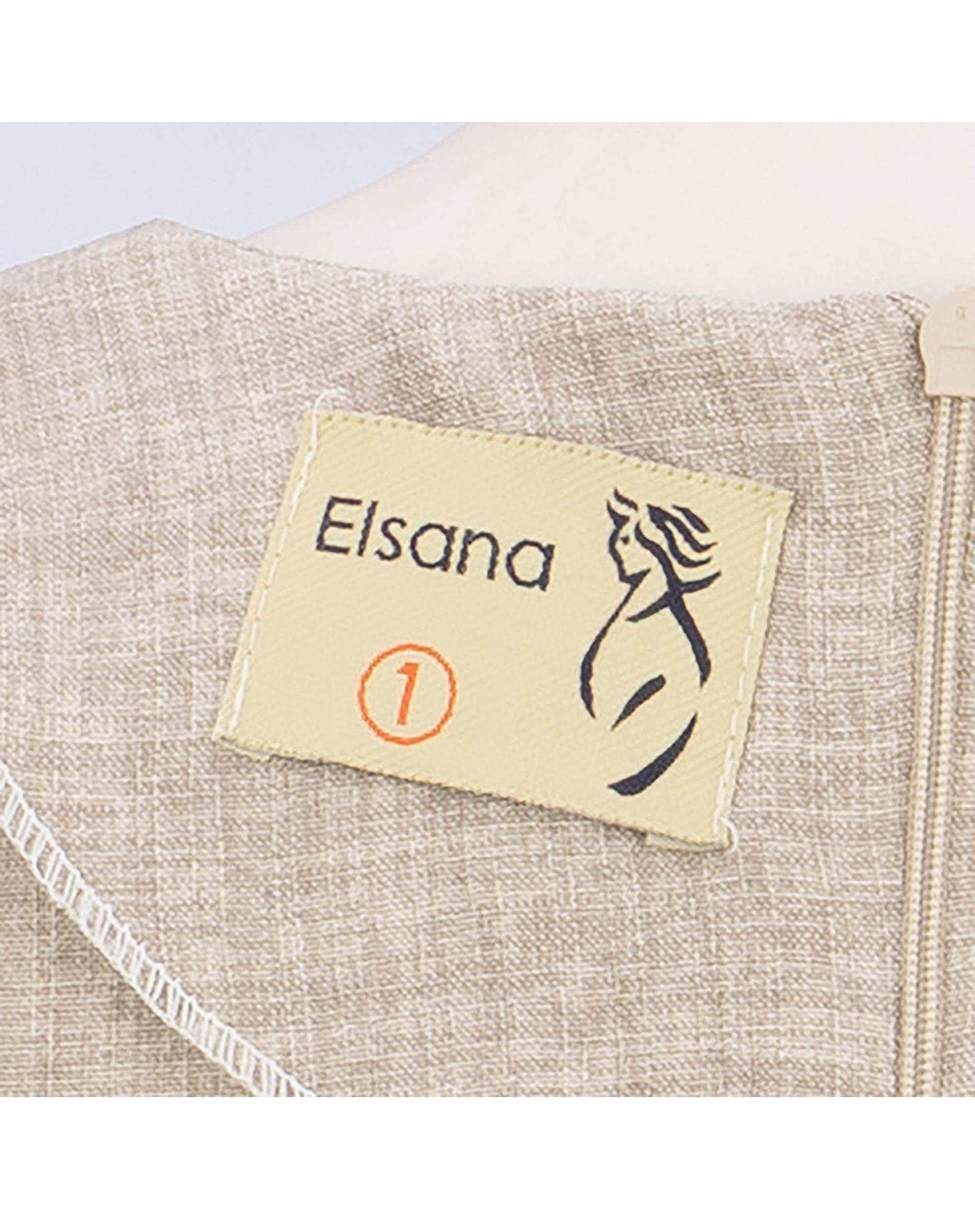 ست کت و سارافون زنانه خاکی مدل ماهیار السانا Elsana کد 2450