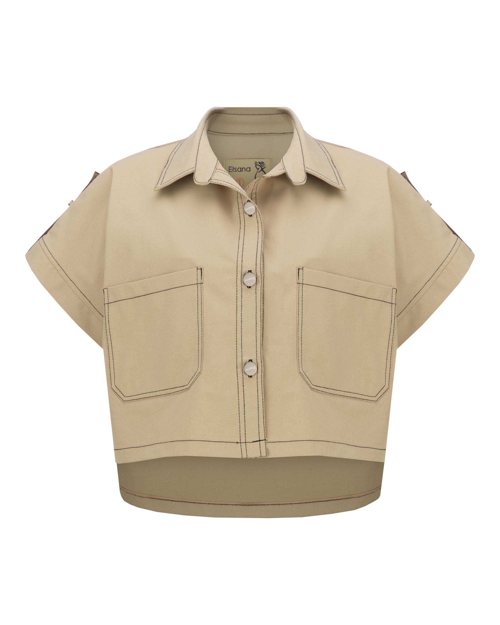 وست زنانه نخودی مدل نلیا السانا Elsana کد 2453