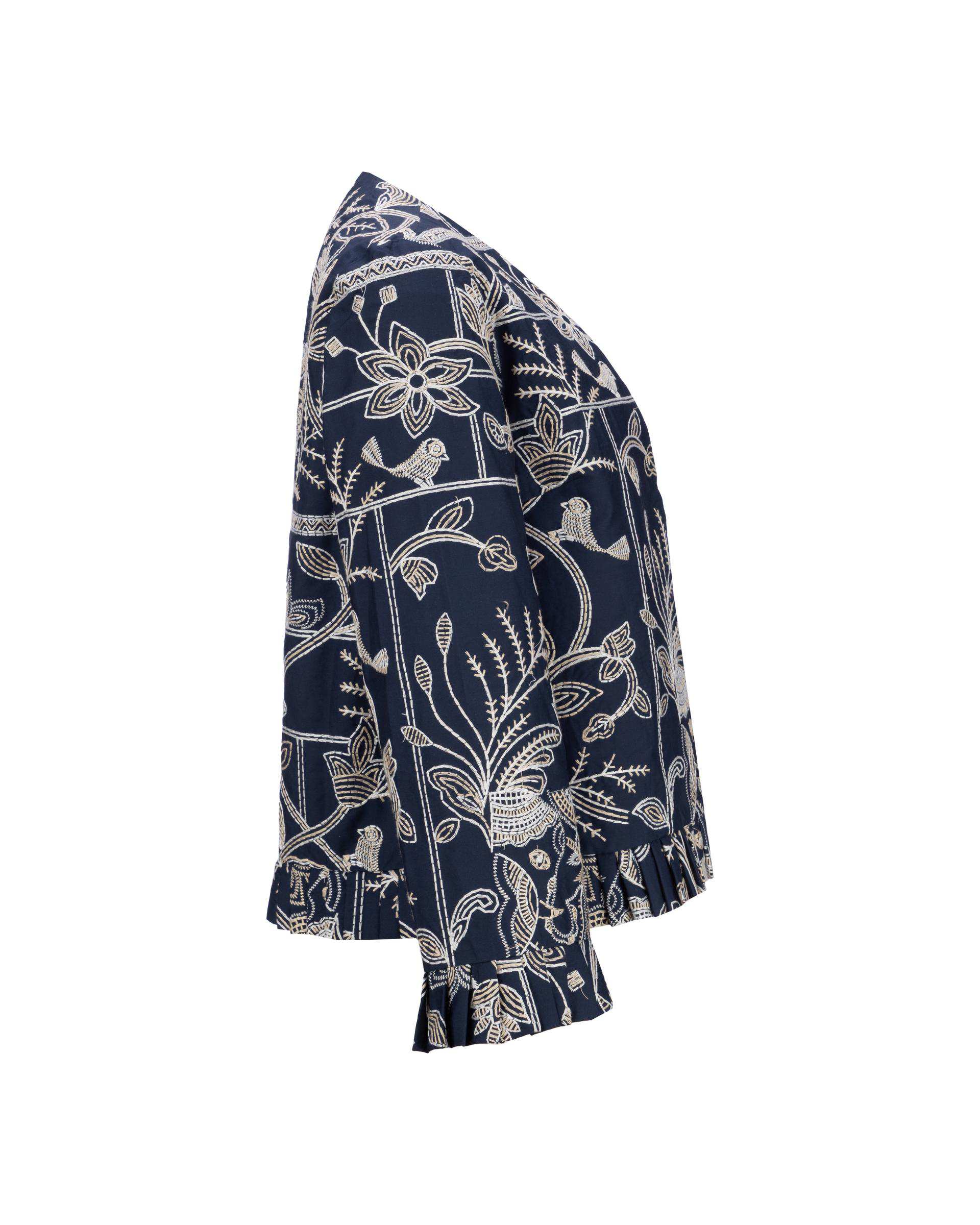 کت زنانه سرمه ای مدل یارنوش السانا Elsana کد 2455