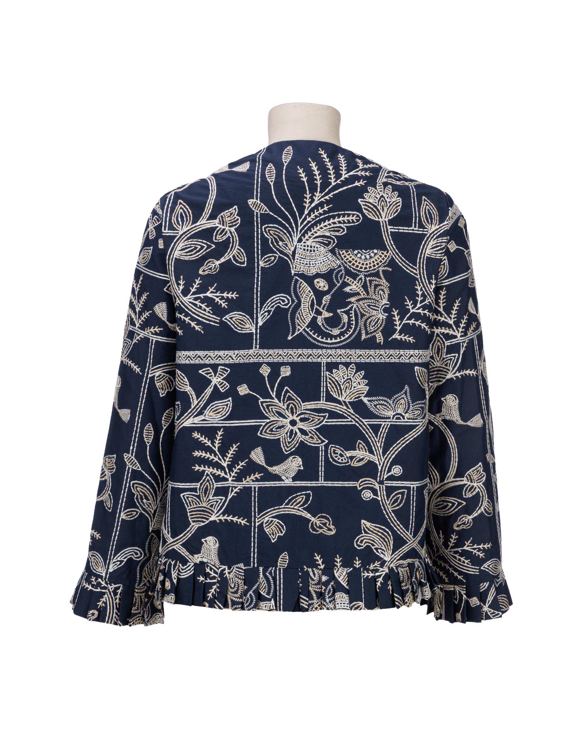 کت زنانه سرمه ای مدل یارنوش السانا Elsana کد 2455