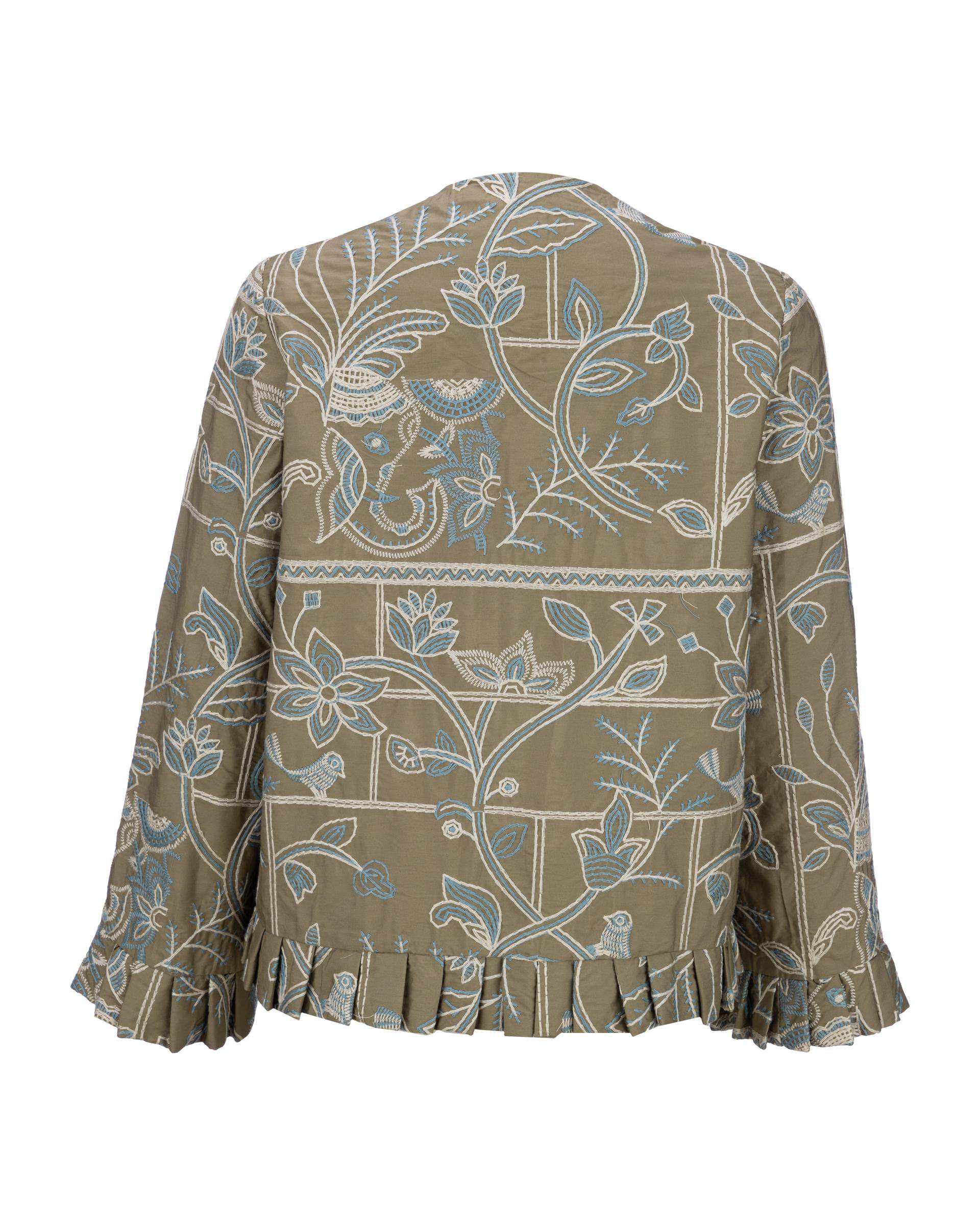 کت زنانه سبز سدری مدل یارنوش السانا Elsana کد 2455