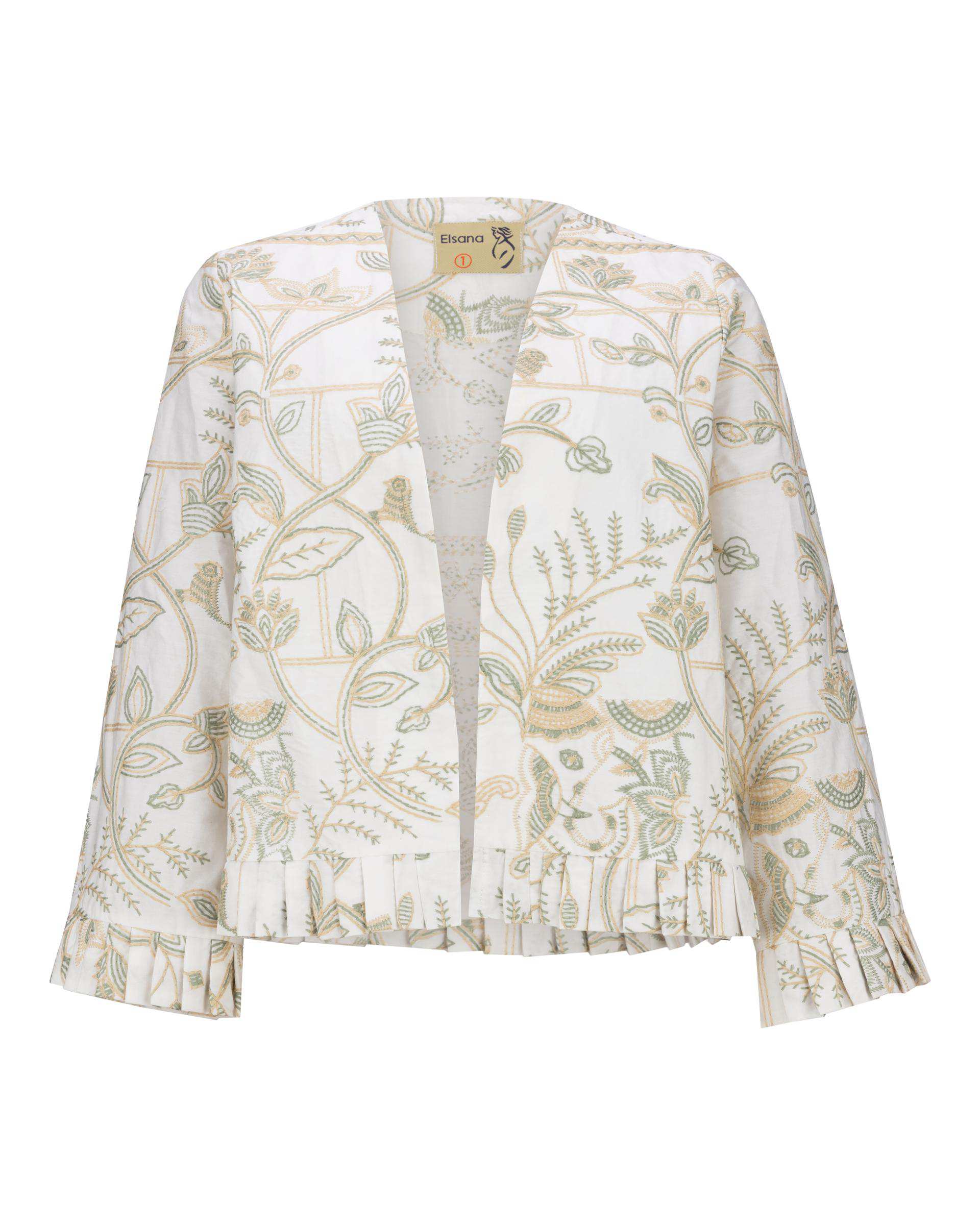 کت زنانه سفید مدل یارنوش السانا Elsana کد 2455