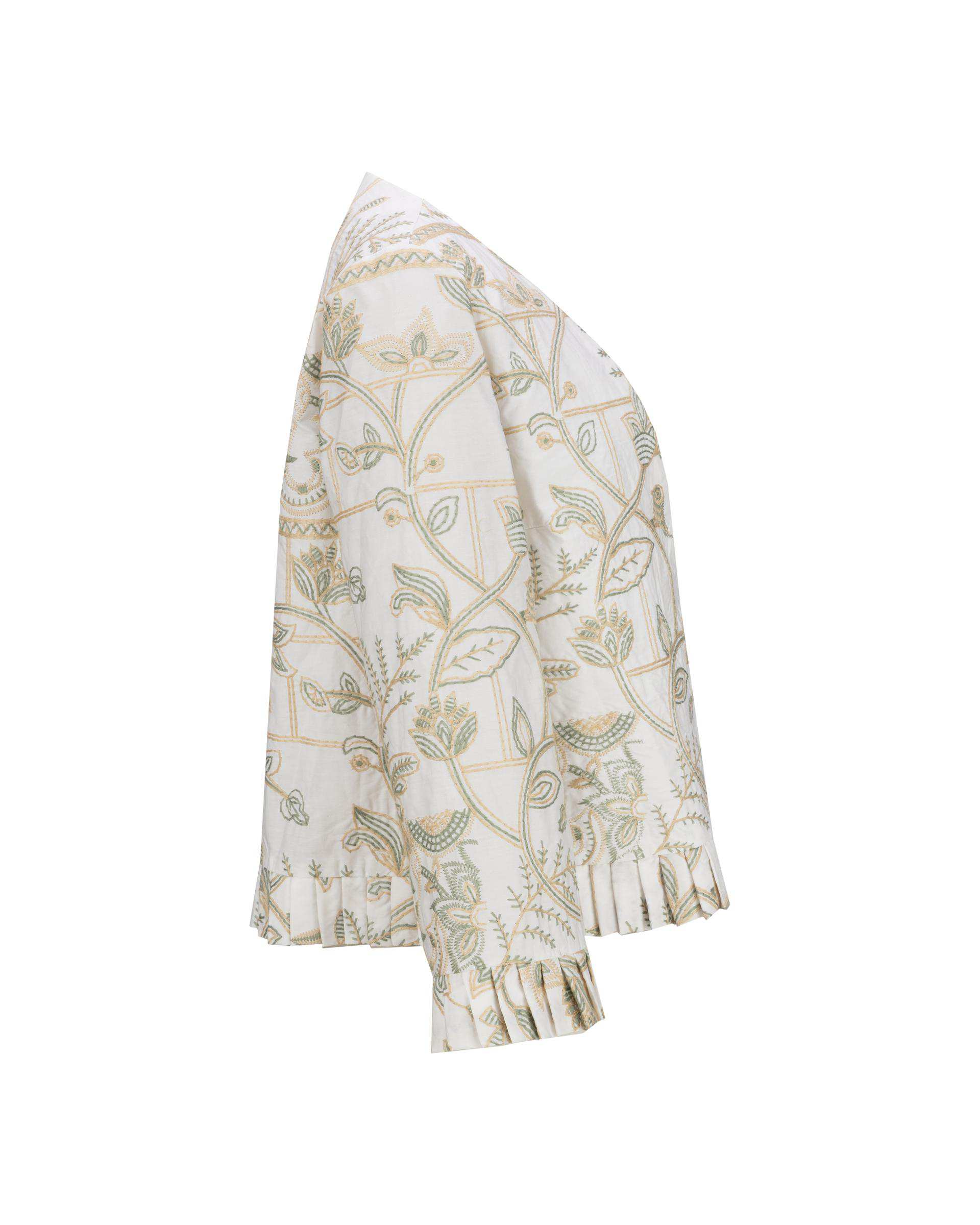 کت زنانه سفید مدل یارنوش السانا Elsana کد 2455