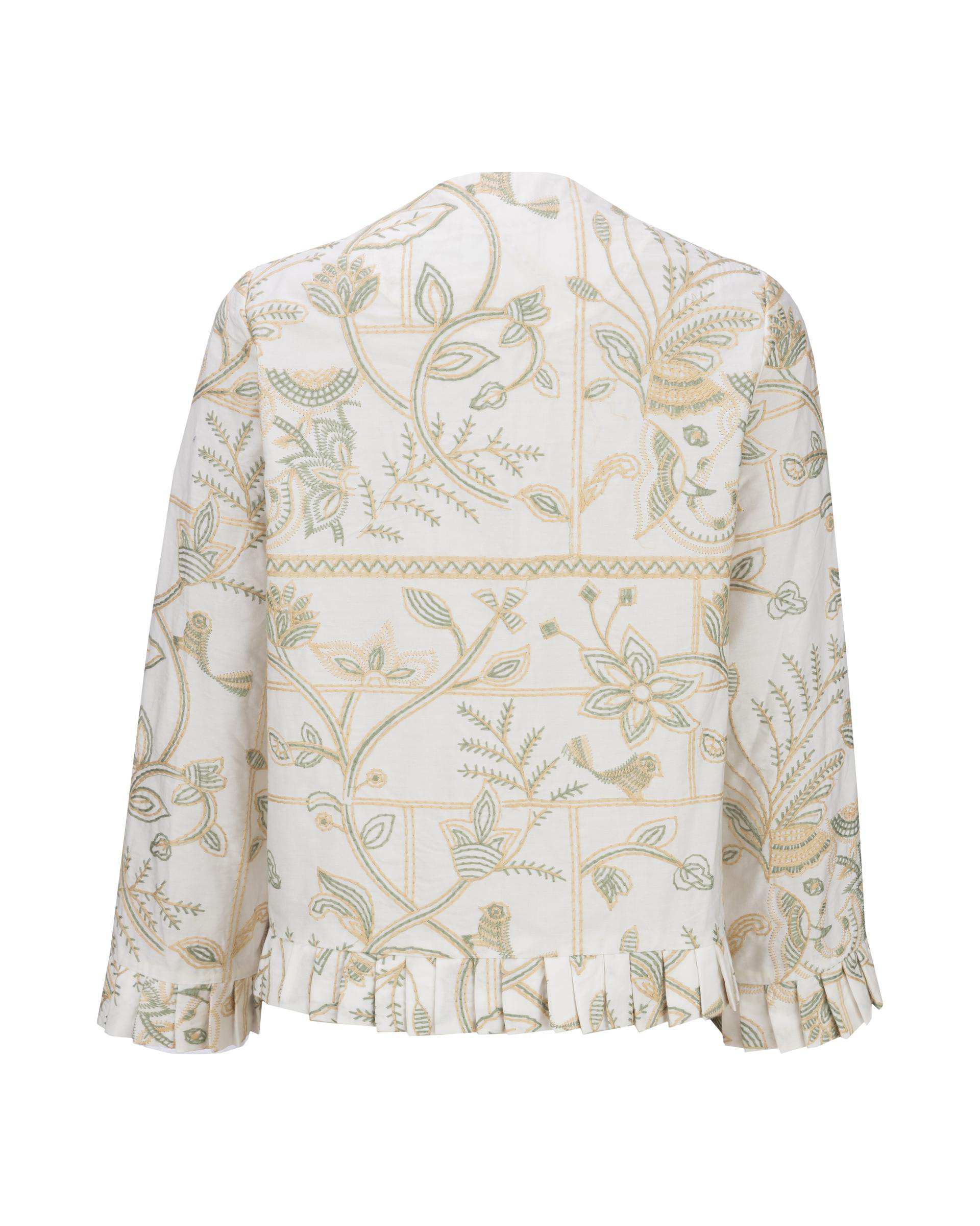 کت زنانه سفید مدل یارنوش السانا Elsana کد 2455