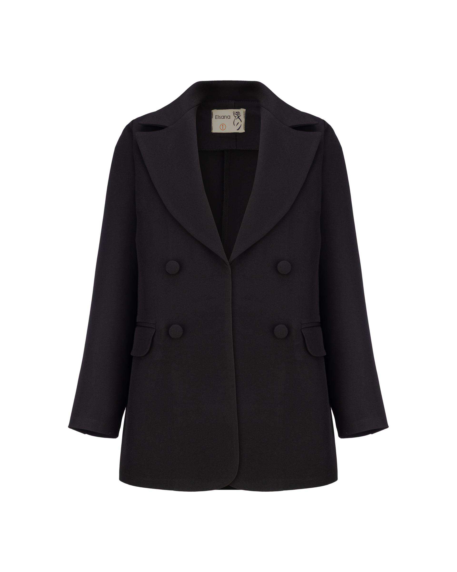 ست کت و شلوار زنانه مشکی مدل نیلسان السانا Elsana کد 2456