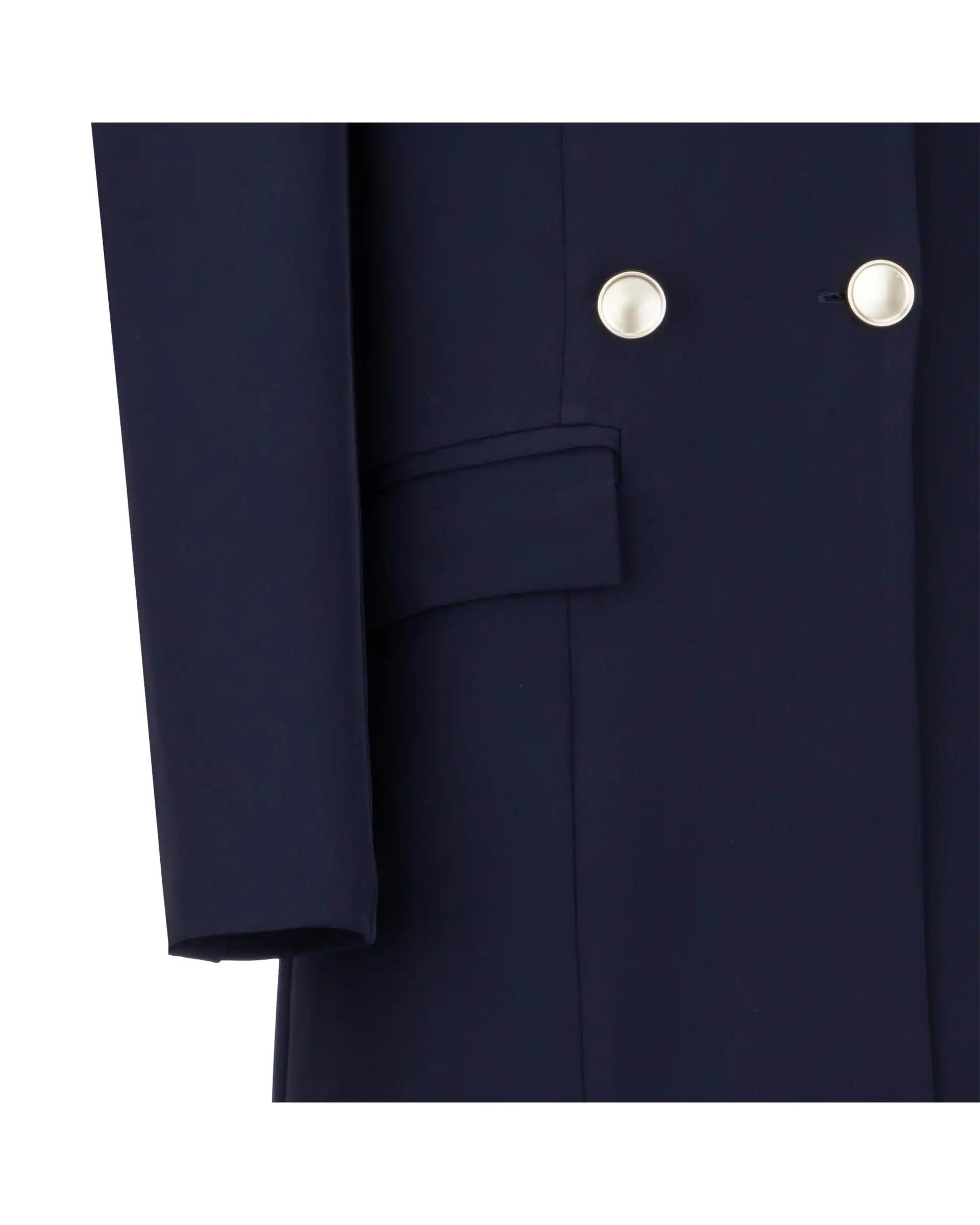 مانتو بلند زنانه سرمه ای مدل نعیمه السانا Elsana کد 2460