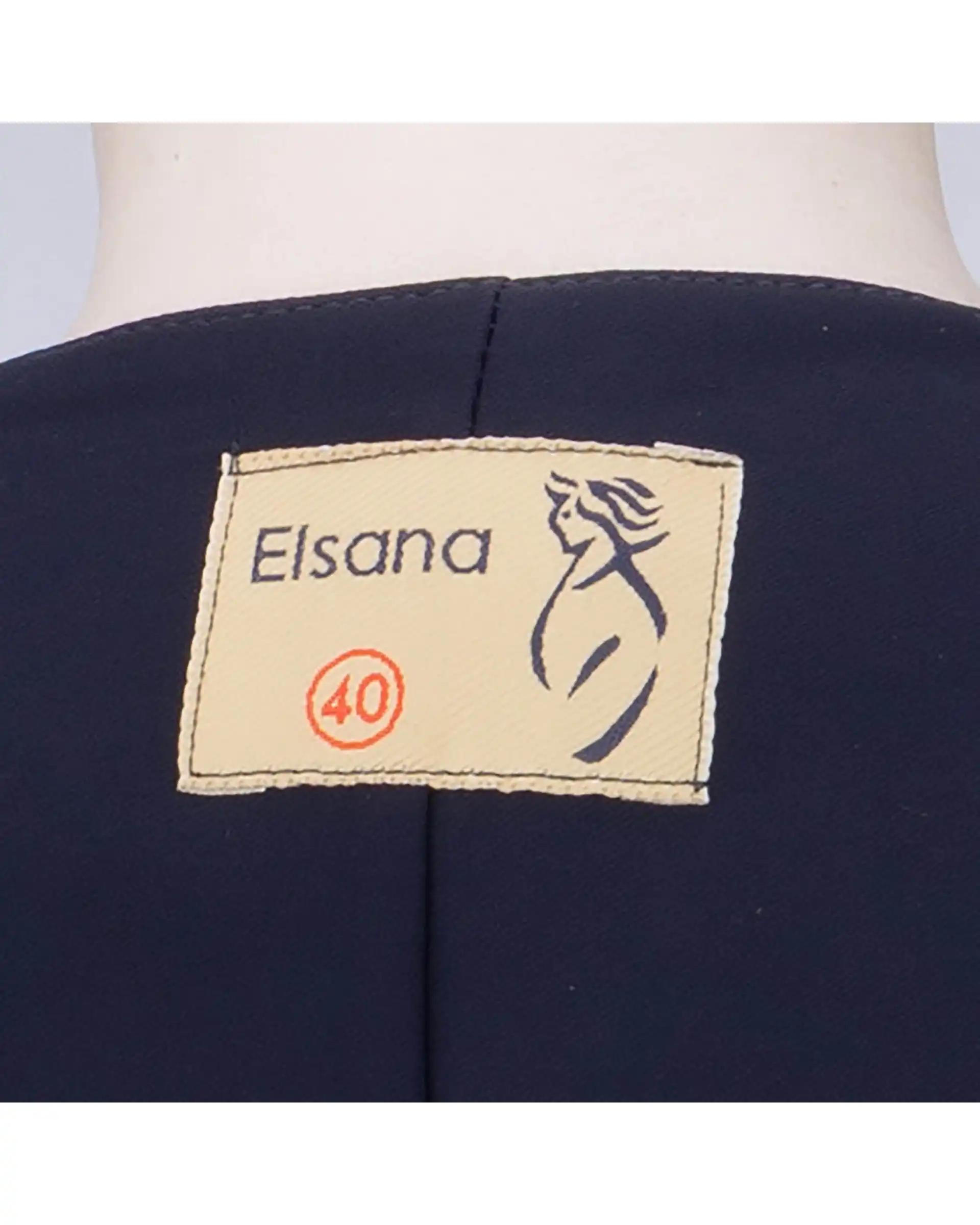 مانتو بلند زنانه سرمه ای مدل نعیمه السانا Elsana کد 2460