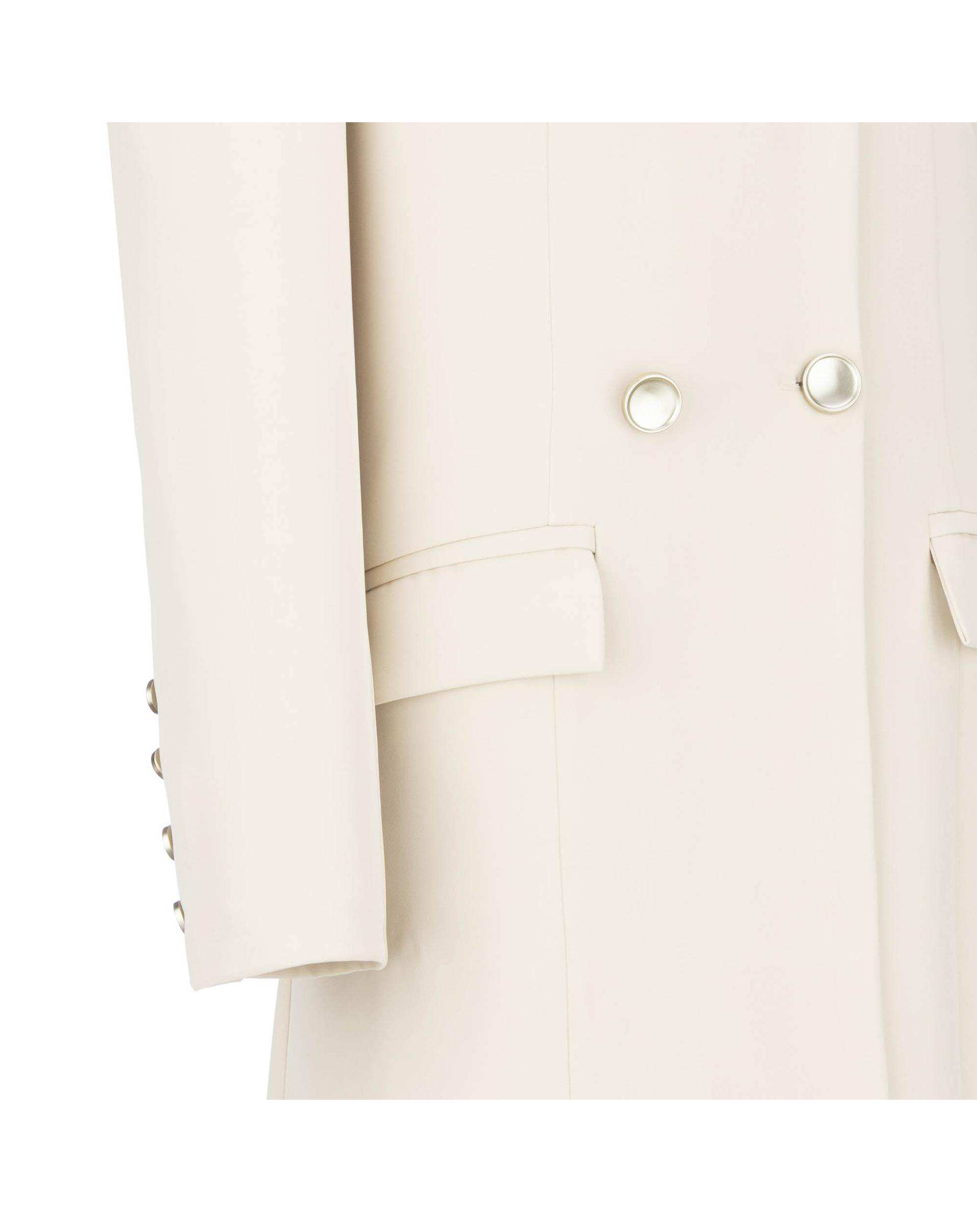 مانتو بلند زنانه شیری مدل نعیمه السانا Elsana کد 2460