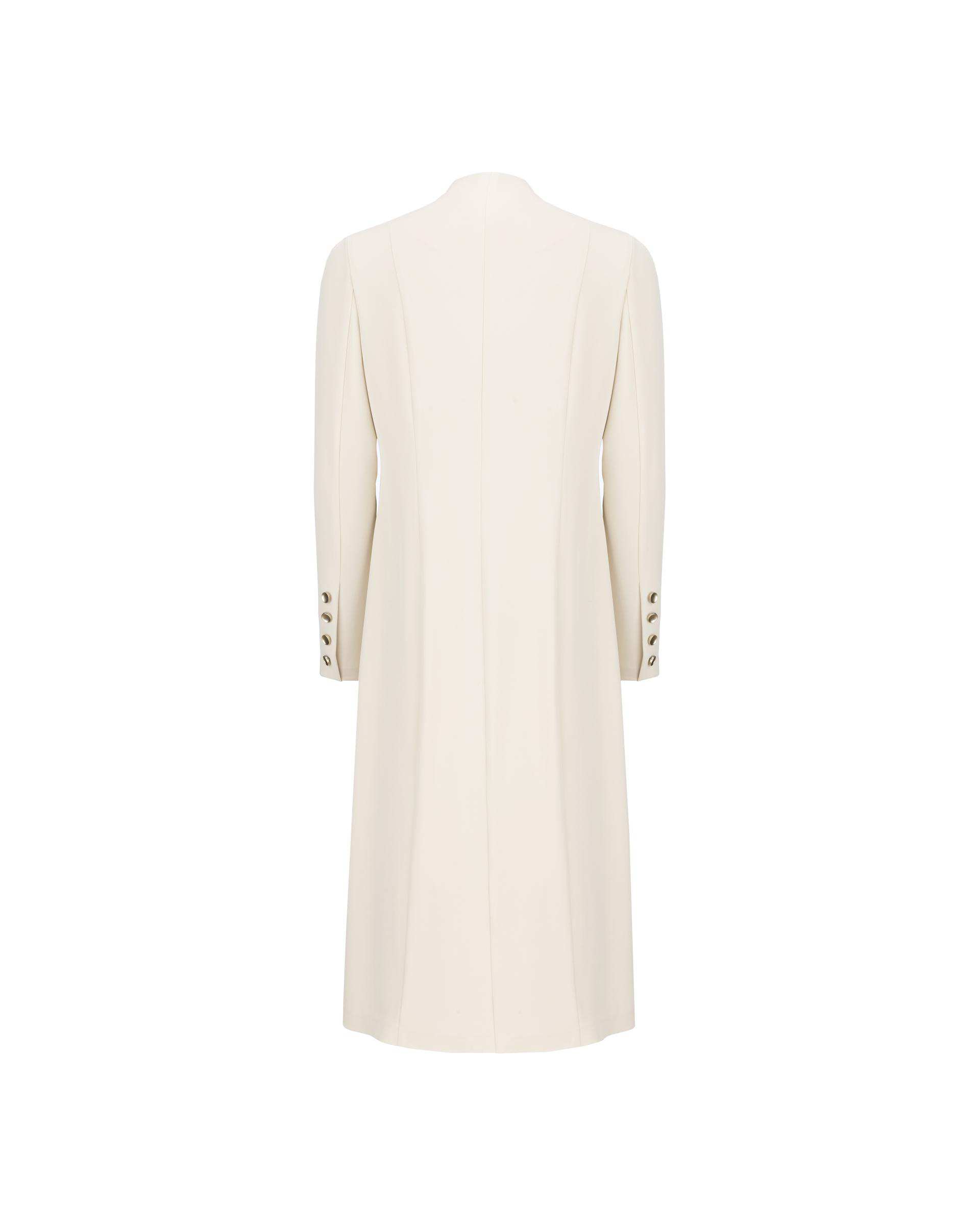 مانتو بلند زنانه شیری مدل نعیمه السانا Elsana کد 2460