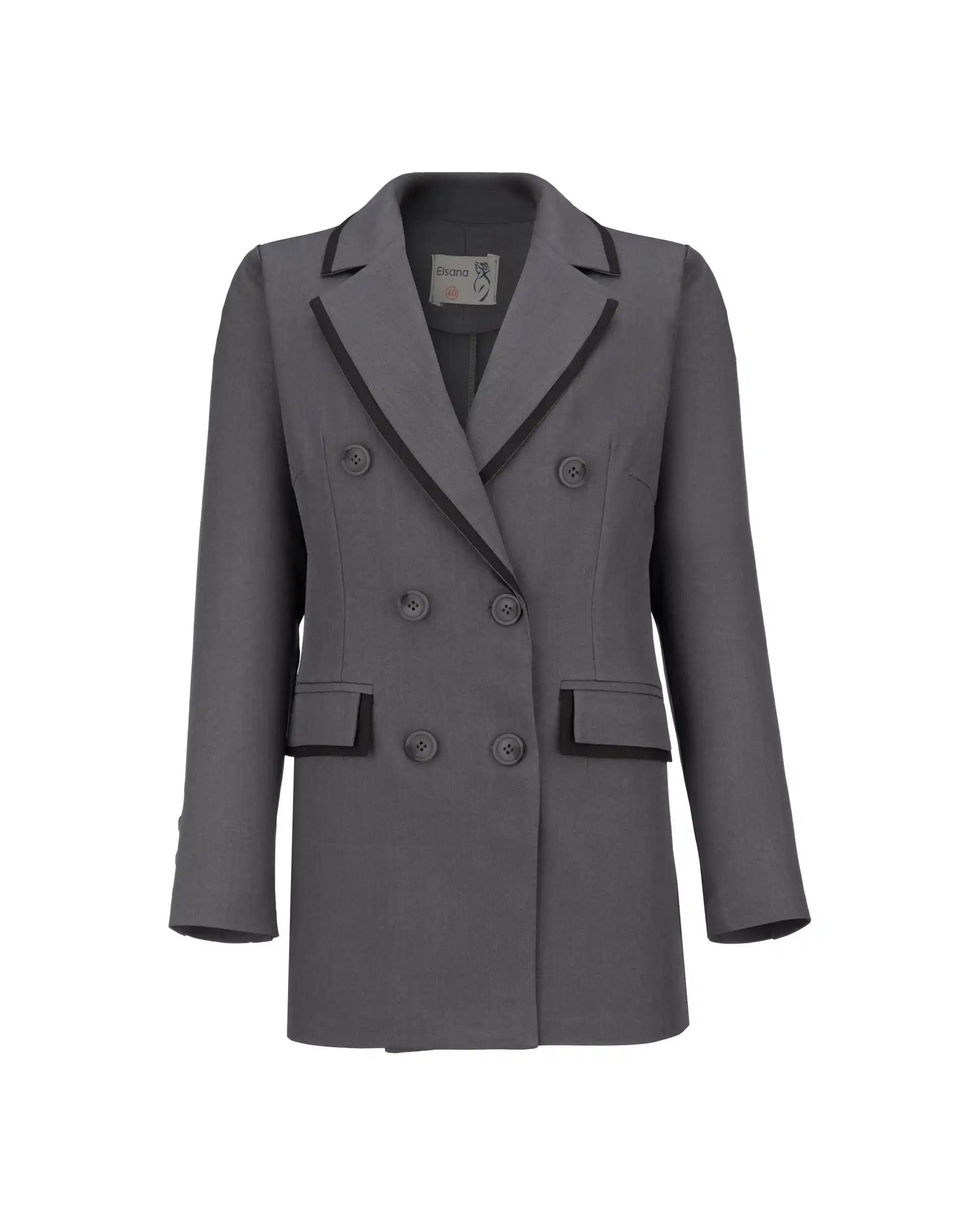 ست کت و شلوار زنانه نوک مدادی مدل ماهگل السانا Elsana کد 2465