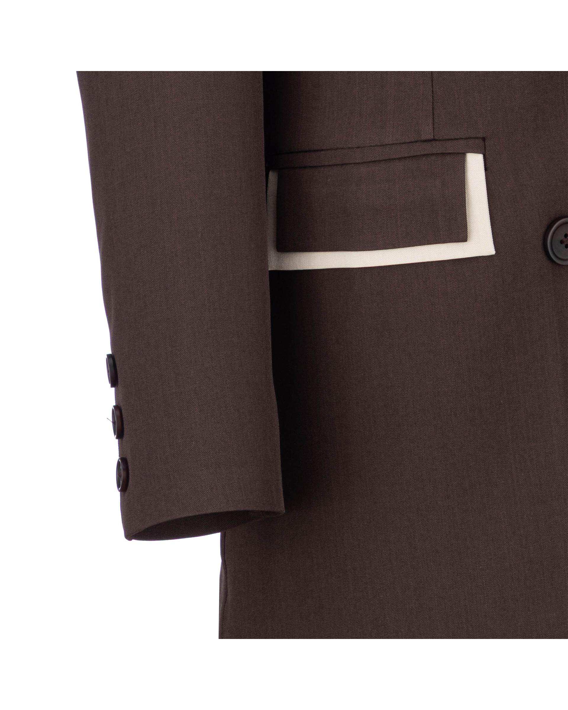 ست کت و شلوار زنانه قهوه ای مدل ماهگل السانا Elsana کد 2465