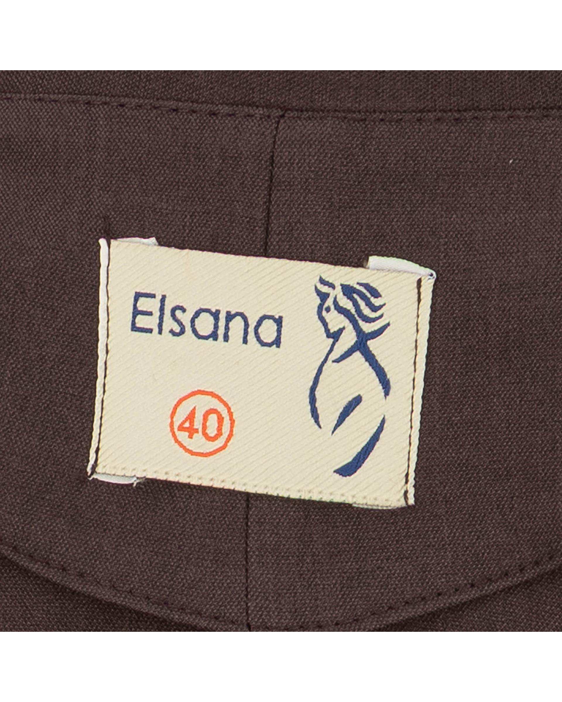 ست کت و شلوار زنانه قهوه ای مدل ماهگل السانا Elsana کد 2465