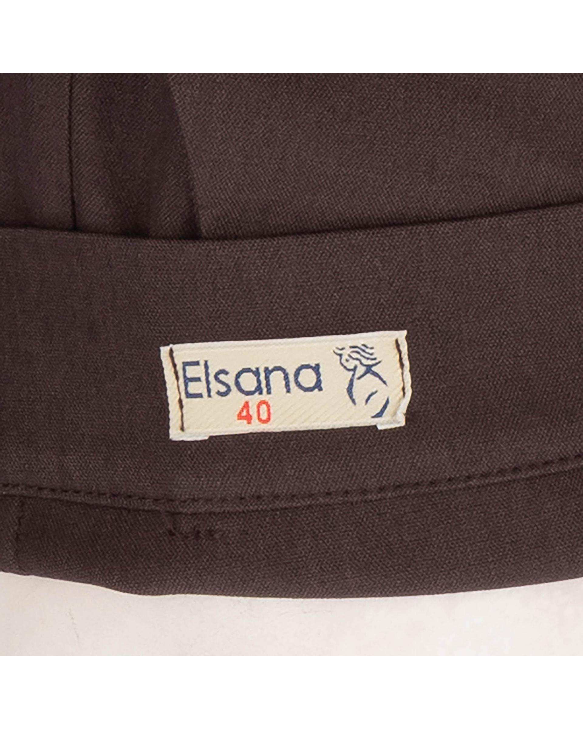 ست کت و شلوار زنانه قهوه ای مدل ماهگل السانا Elsana کد 2465