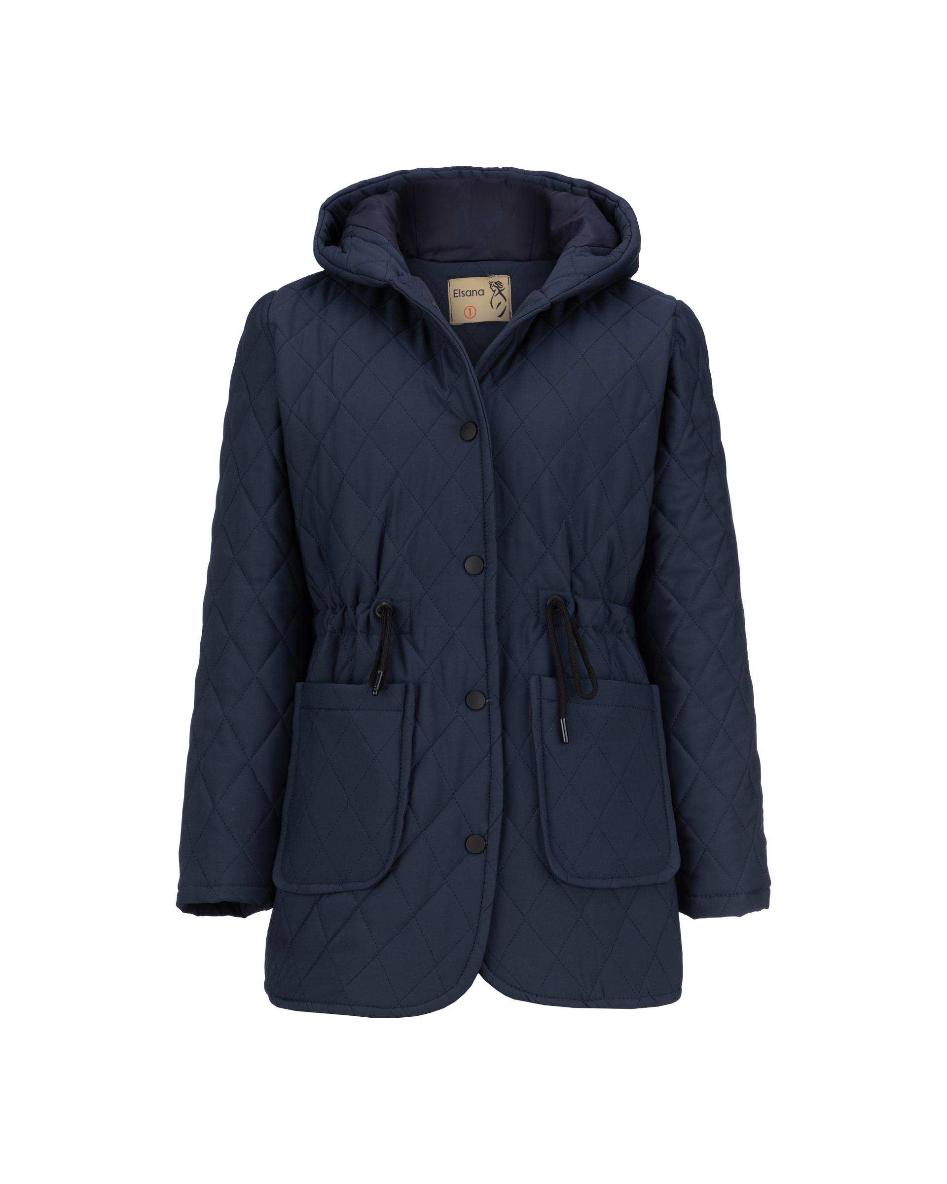 کاپشن زنانه سرمه ای تیره مدل حانا السانا Elsana کد 2397