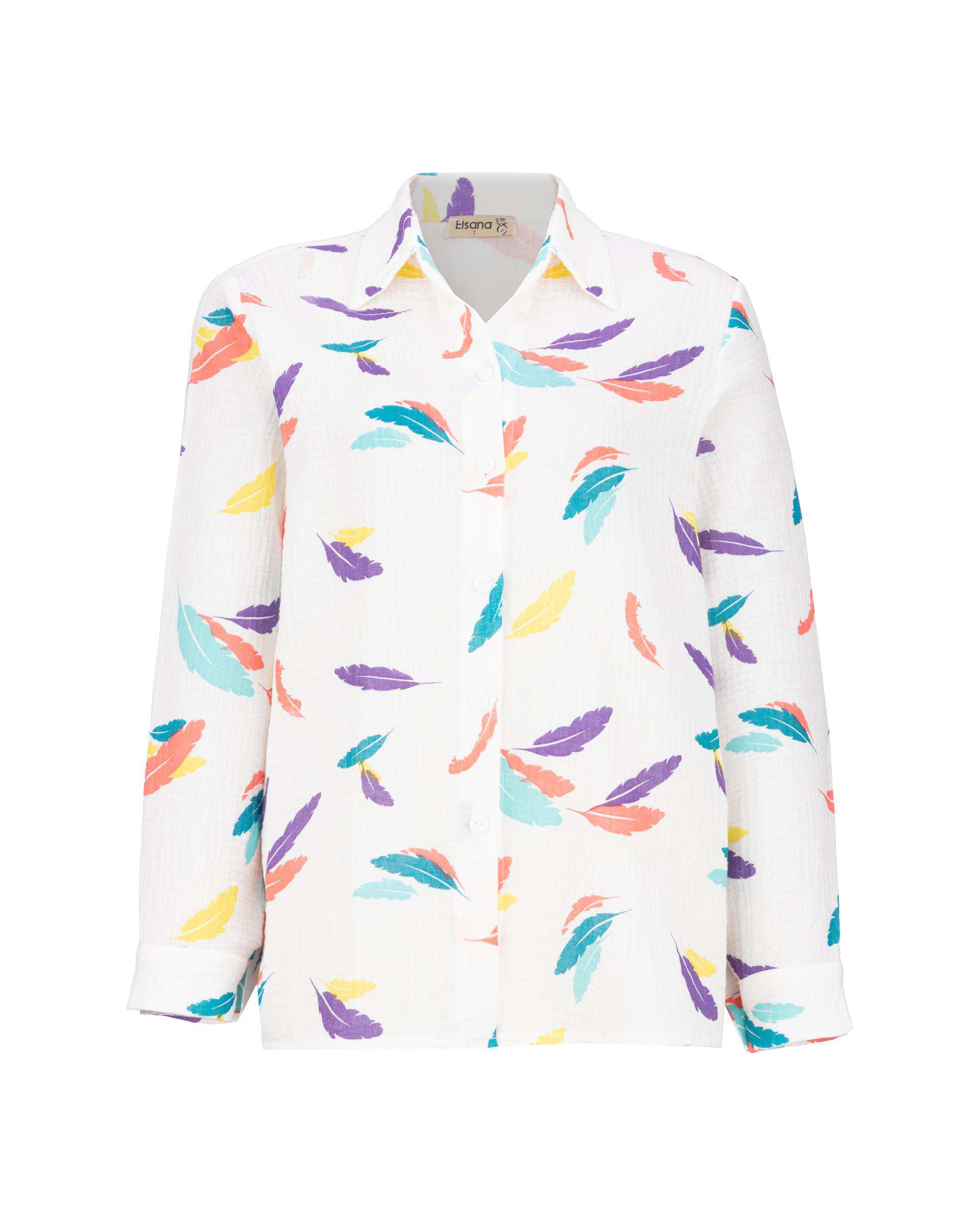 شومیز زنانه پر سفید مدل پارسانا السانا Elsana کد 2433