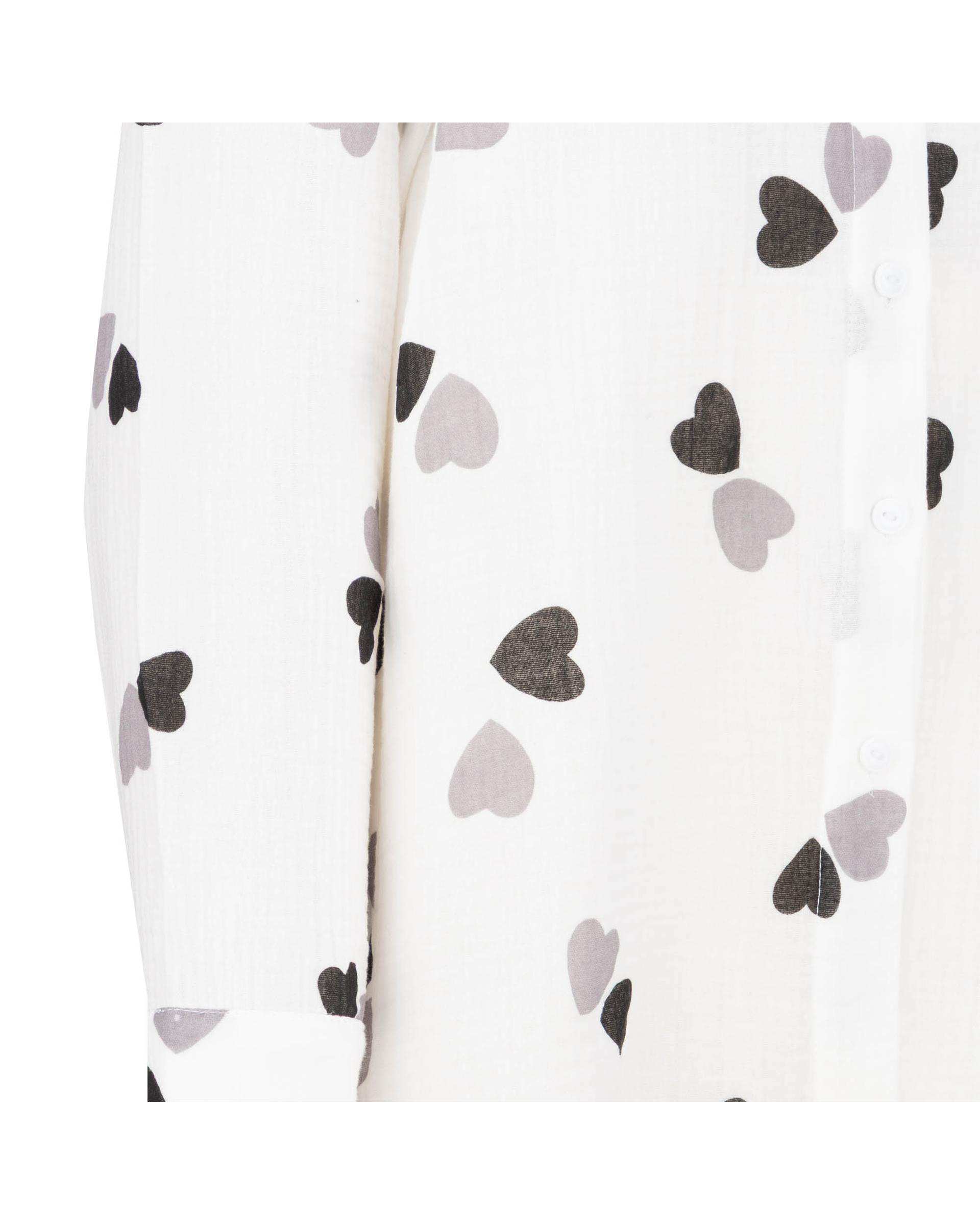 شومیز زنانه قلب درشت سفید مدل پارسانا السانا Elsana کد 2433