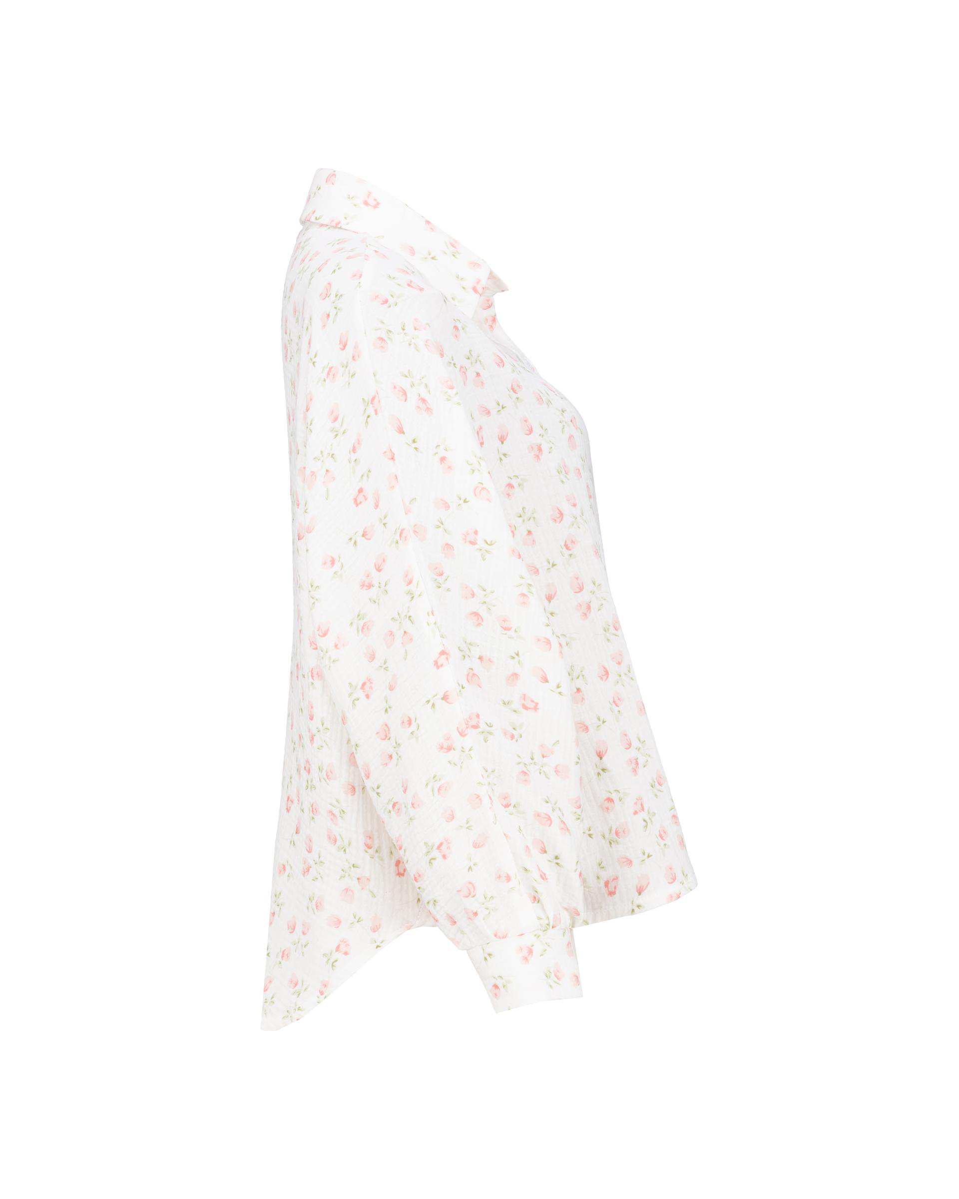 شومیز زنانه گل سفید مدل فرزان السانا Elsana کد 2437