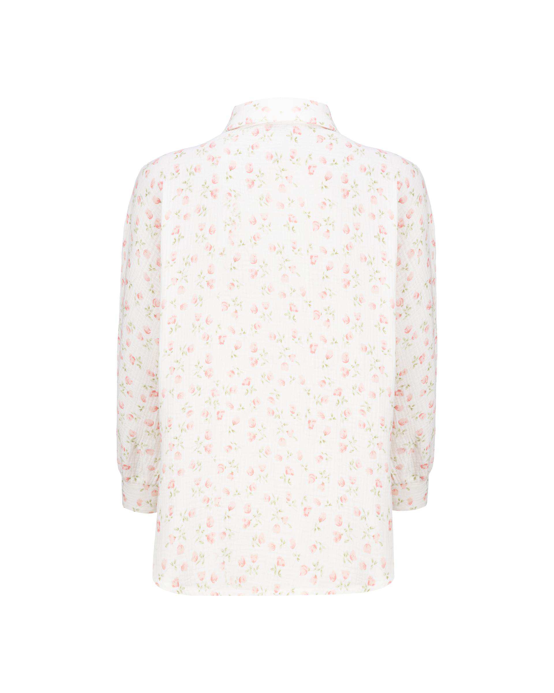 شومیز زنانه گل سفید مدل فرزان السانا Elsana کد 2437