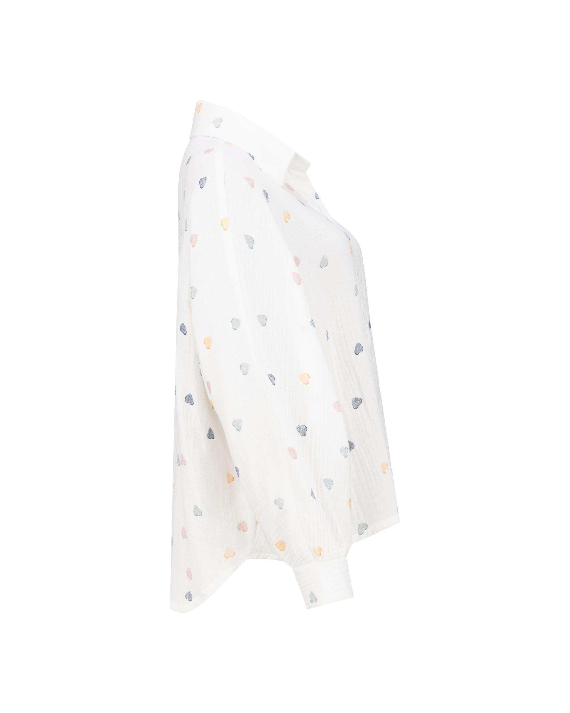 شومیز زنانه قلب ریز سفید مدل فرزان السانا Elsana کد 2437