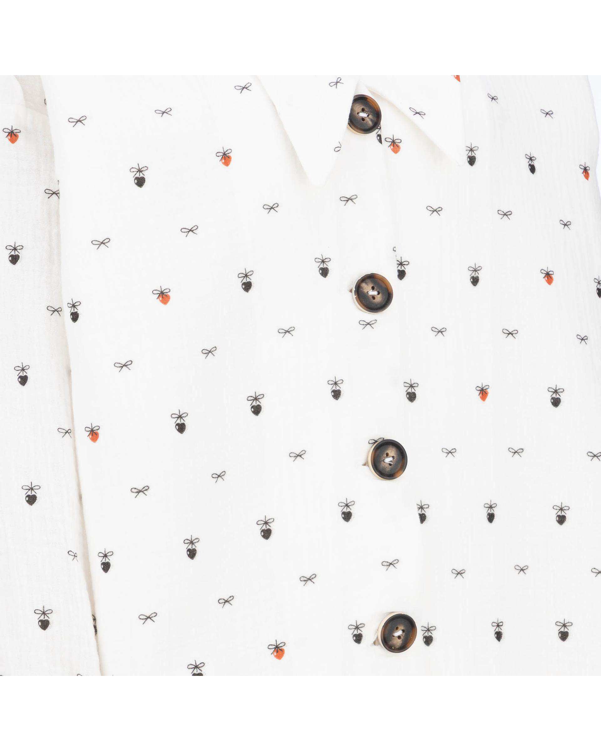 شومیز زنانه پاپیون سفید مدل نیکین السانا Elsana کد 2448