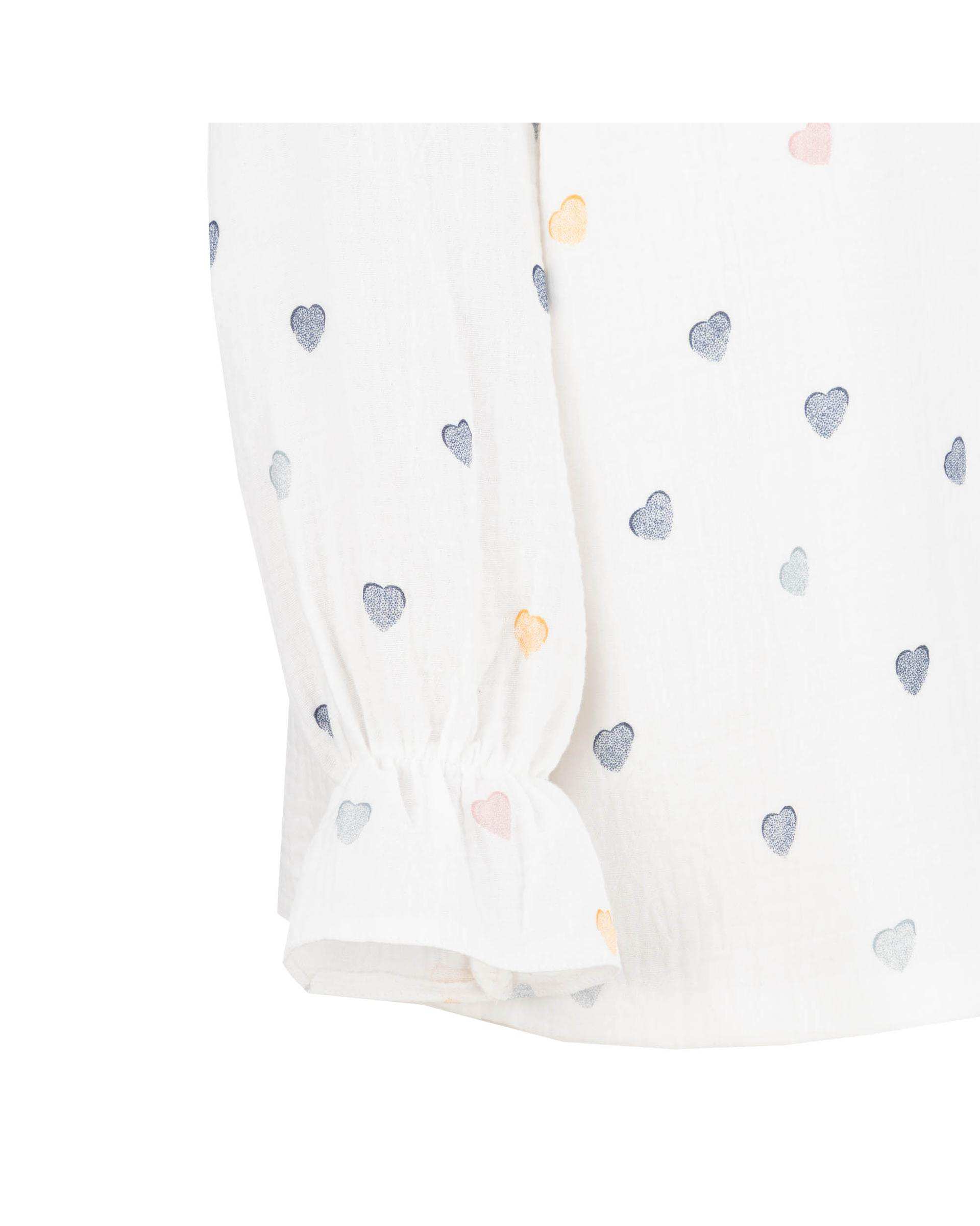 شومیز زنانه قلب ریز سفید مدل نیکین السانا Elsana کد 2448