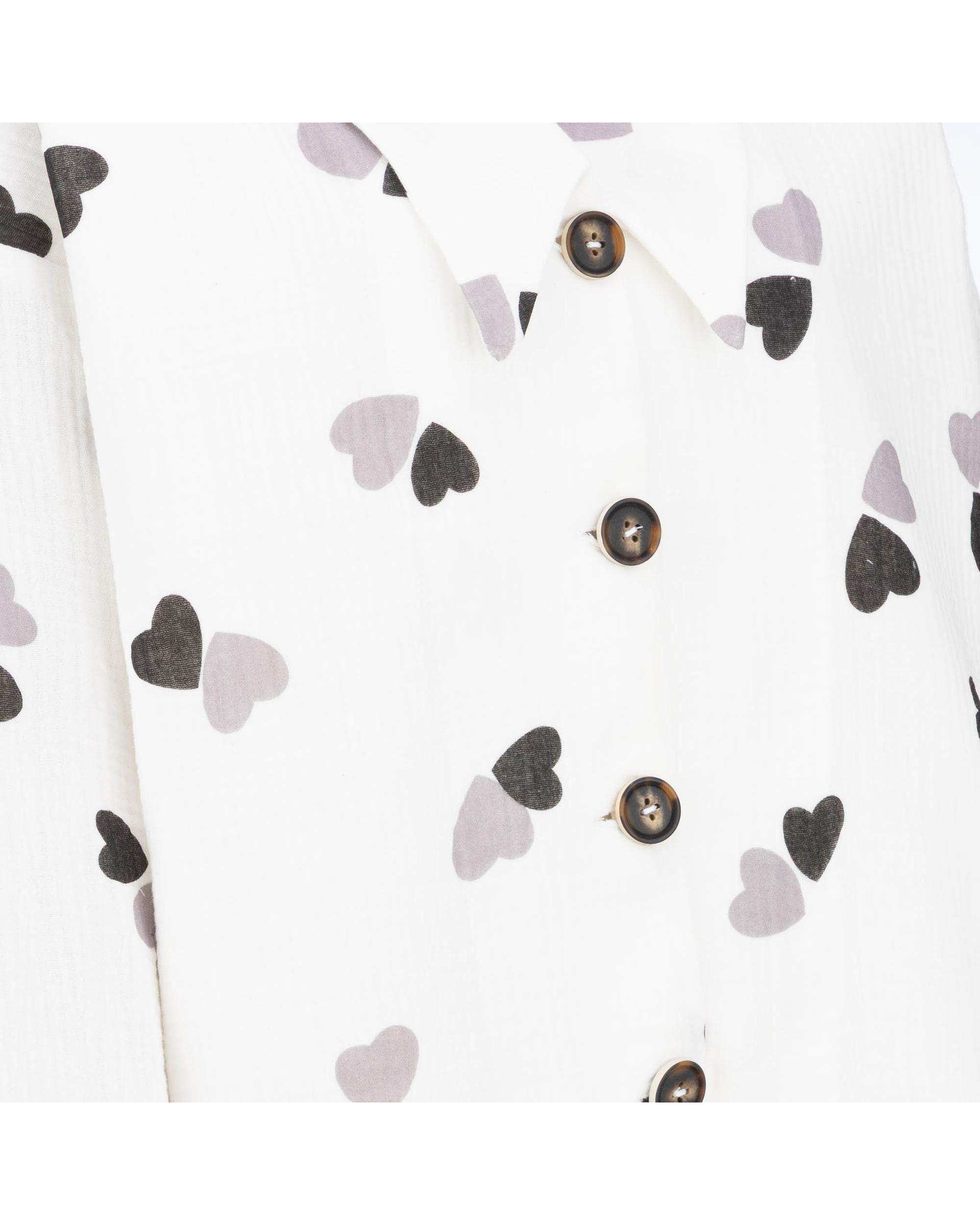 شومیز زنانه قلب درشت سفید مدل نیکین السانا Elsana کد 2448