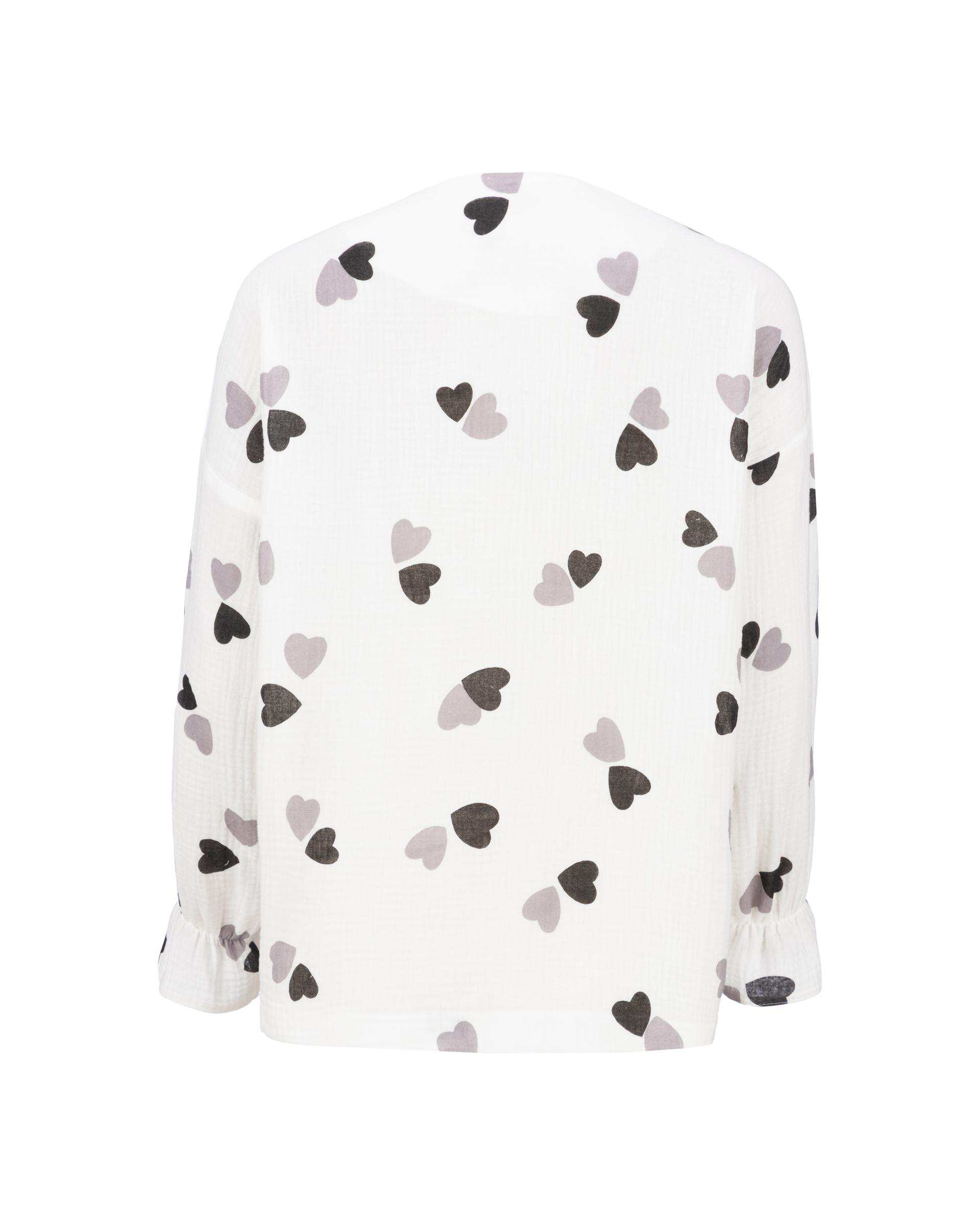 شومیز زنانه قلب درشت سفید مدل نیکین السانا Elsana کد 2448