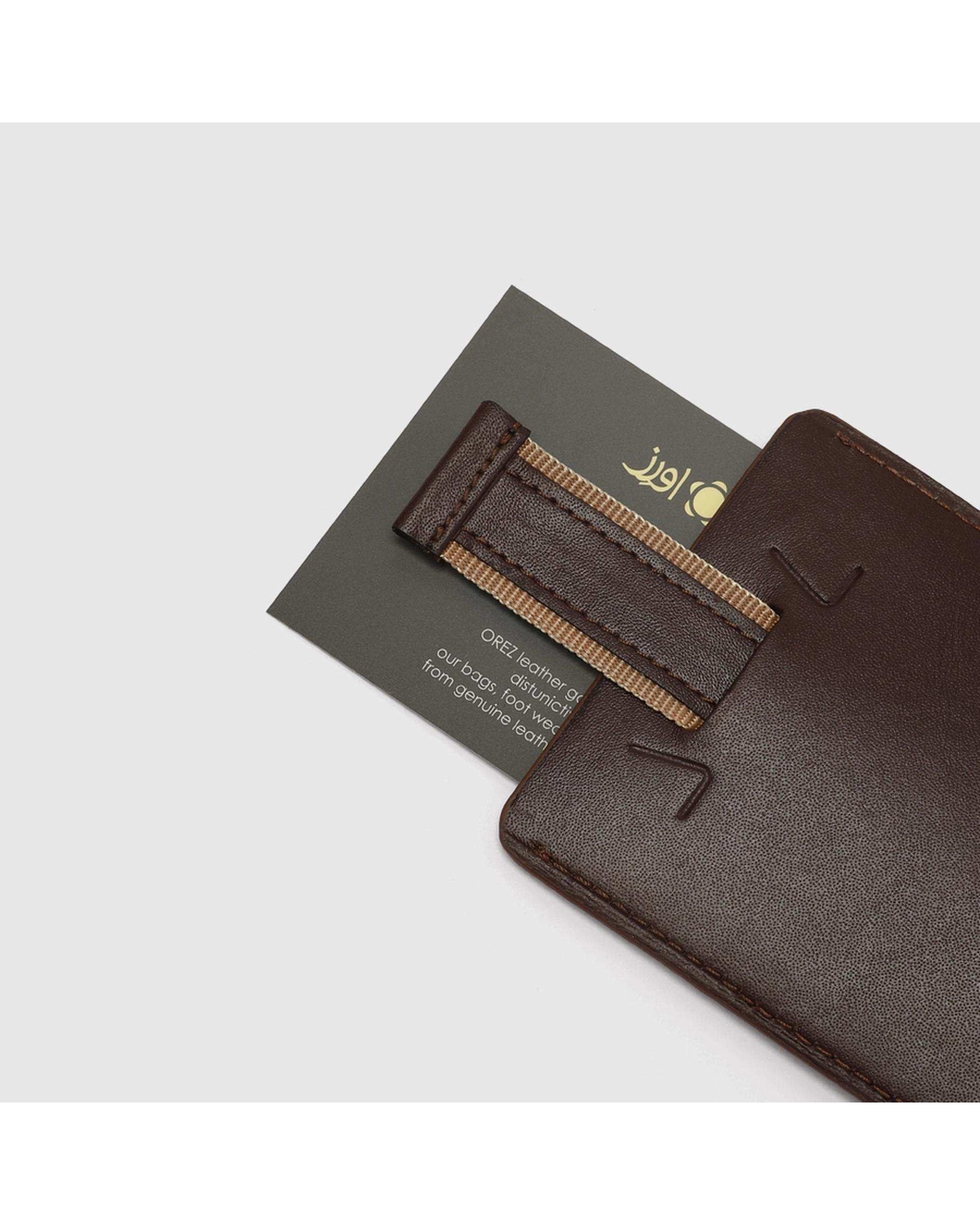 جاکارتی چرم طبیعی ناپا قهوه ای اورز Orez مدل FLORIDAکد BCF120