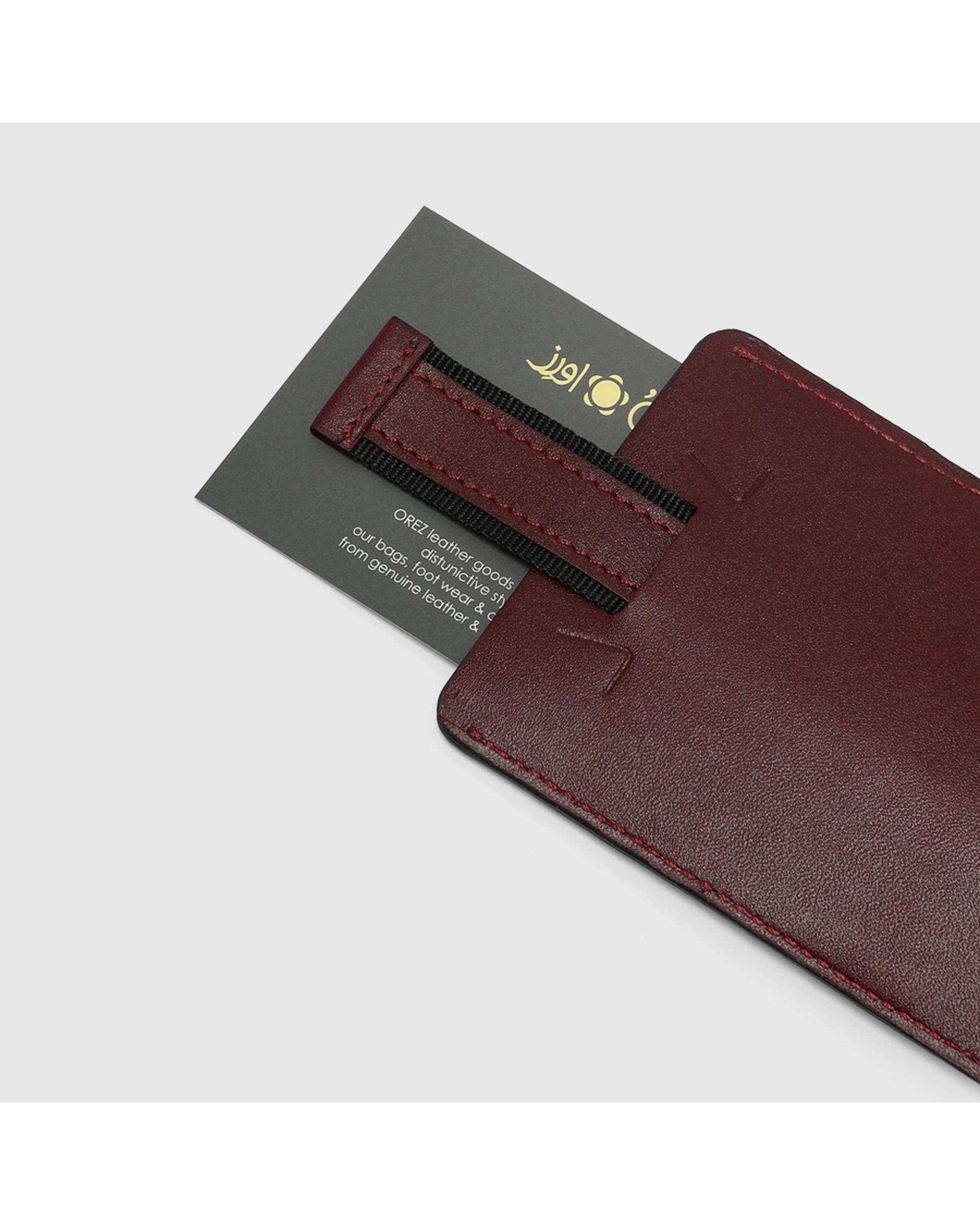 جاکارتی چرم طبیعی ناپا زرشکی اورز Orez مدل FLORIDAکد BCF120