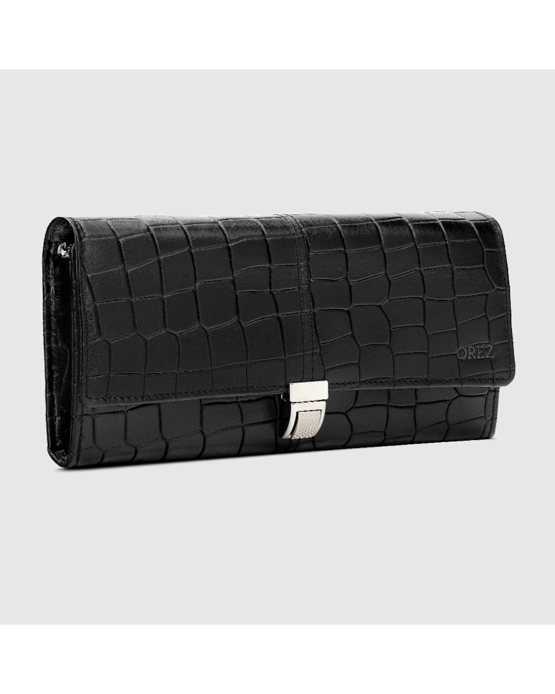 کیف دستی چرم طبیعی مردانه پریما مشکی اورز Orez مدل DALLASکد MHB109