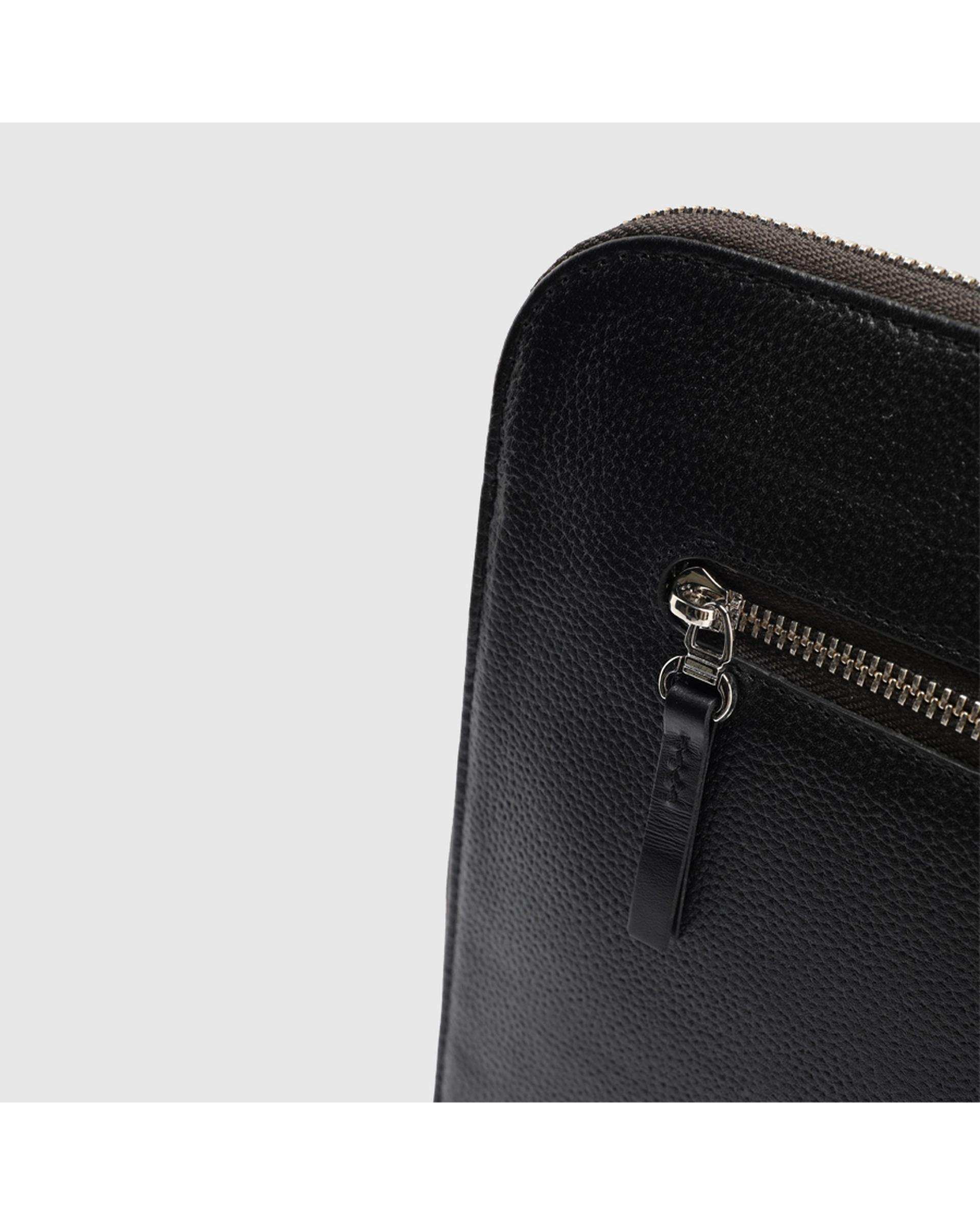 کیف فولدر چرم طبیعی فلوتر مشکی اورز Orez مدل BARCELONAکد LDF114