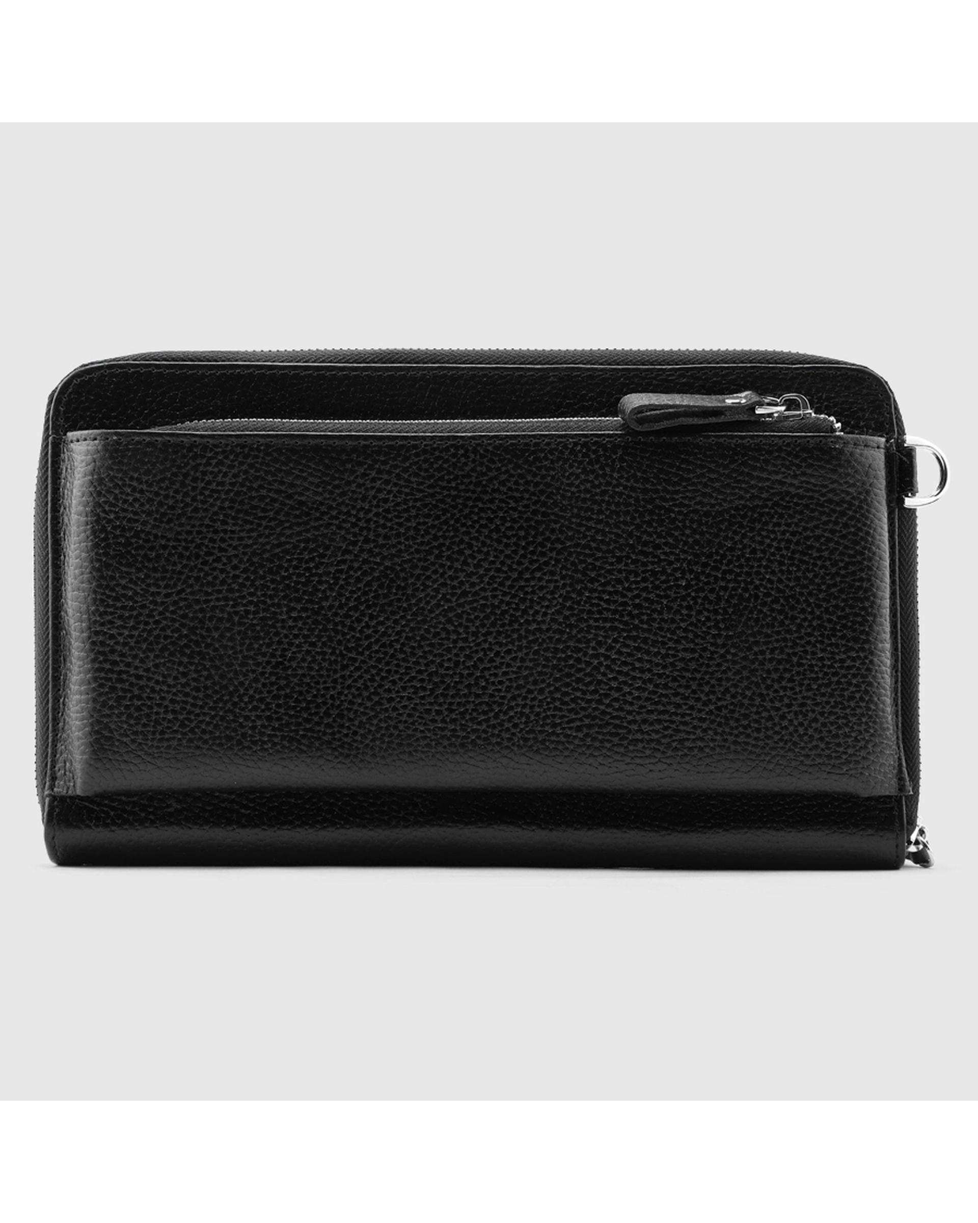 کیف دستی چرم طبیعی مردانه فلوتر مشکی اورز Orez مدل DAMIANکد BDH112