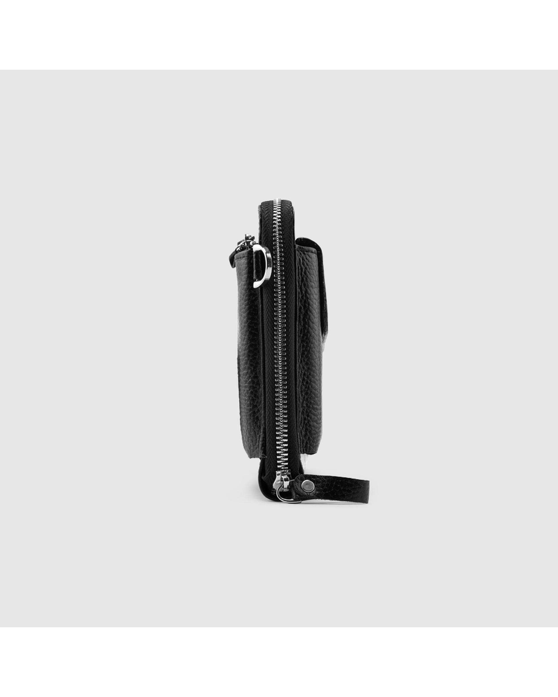 کیف دستی چرم طبیعی مردانه فلوتر مشکی اورز Orez مدل DAMIANکد BDH112