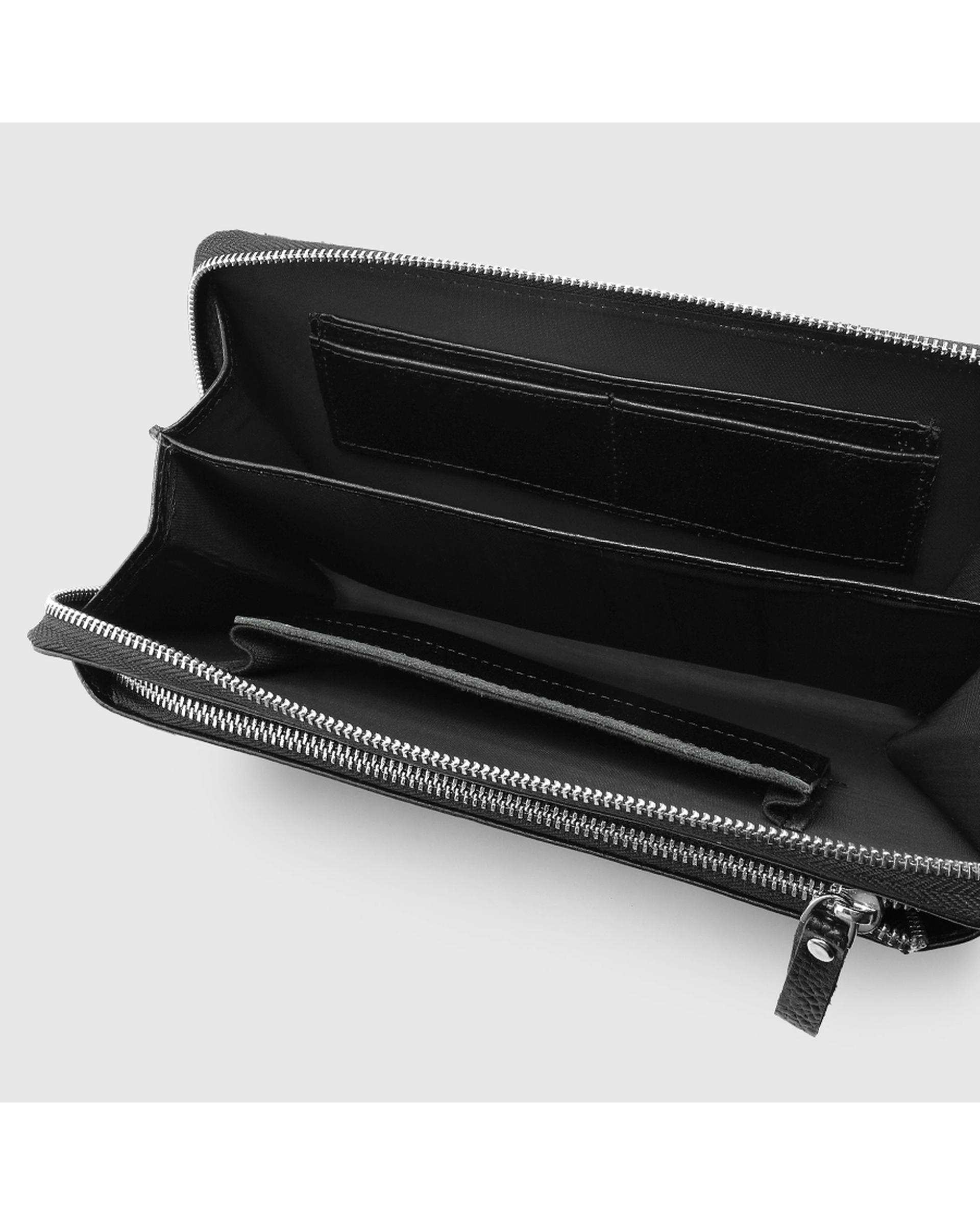 کیف دستی چرم طبیعی مردانه فلوتر مشکی اورز Orez مدل DAMIANکد BDH112