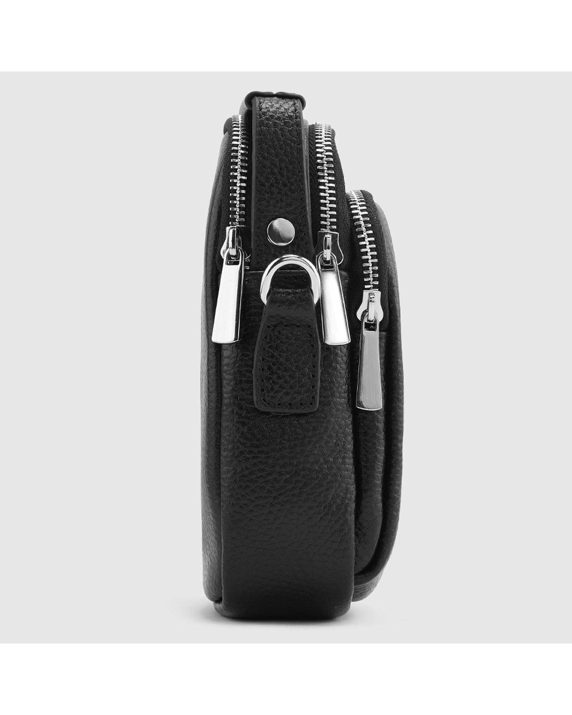 کراس بادی چرم  مردانه فلوتر مشکی اورز Orez مدل DAWSONکد CMB120