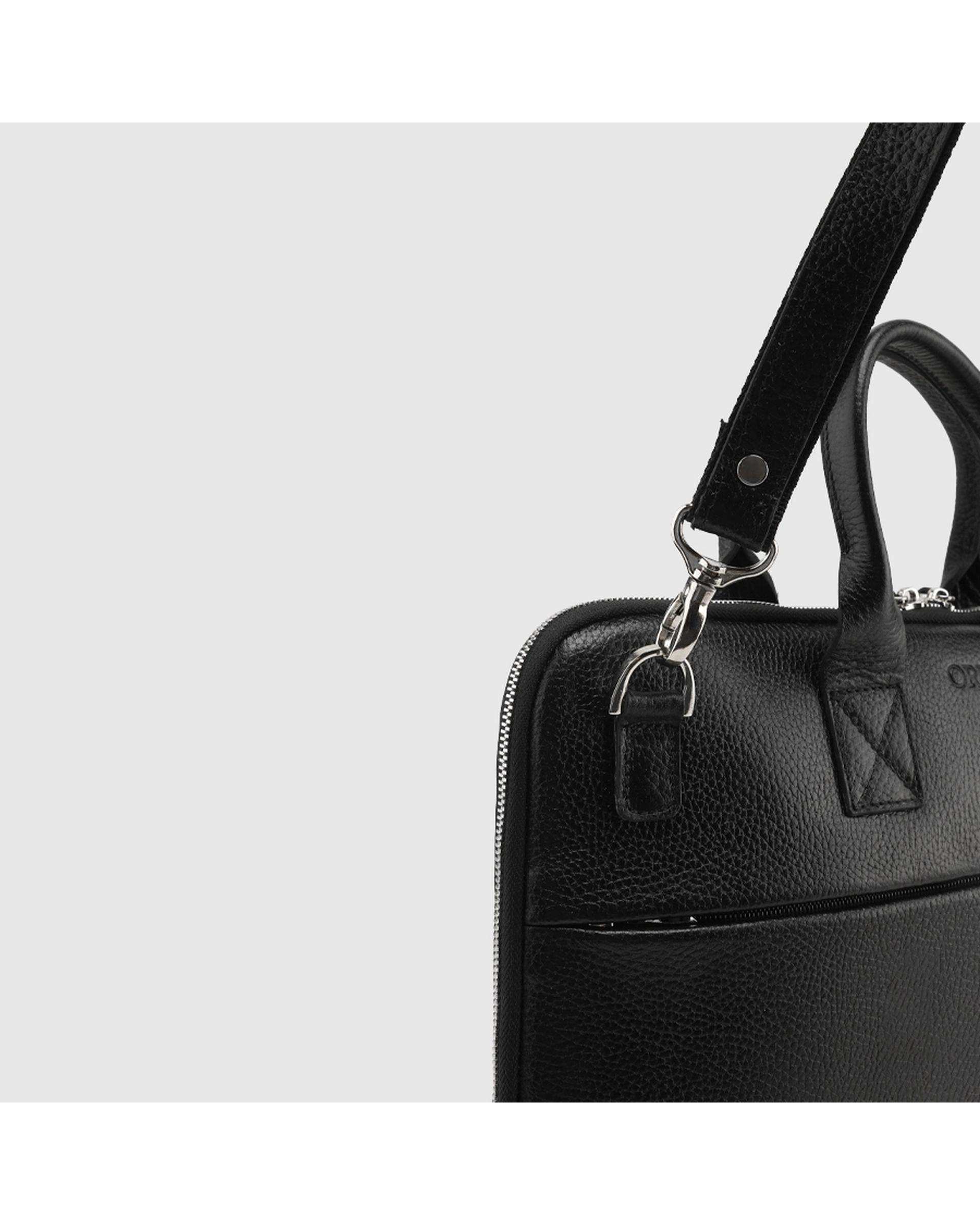 کیف اداری چرم طبیعی مردانه فلوتر مشکی اورز Orez مدل DOMINICکد BUB104