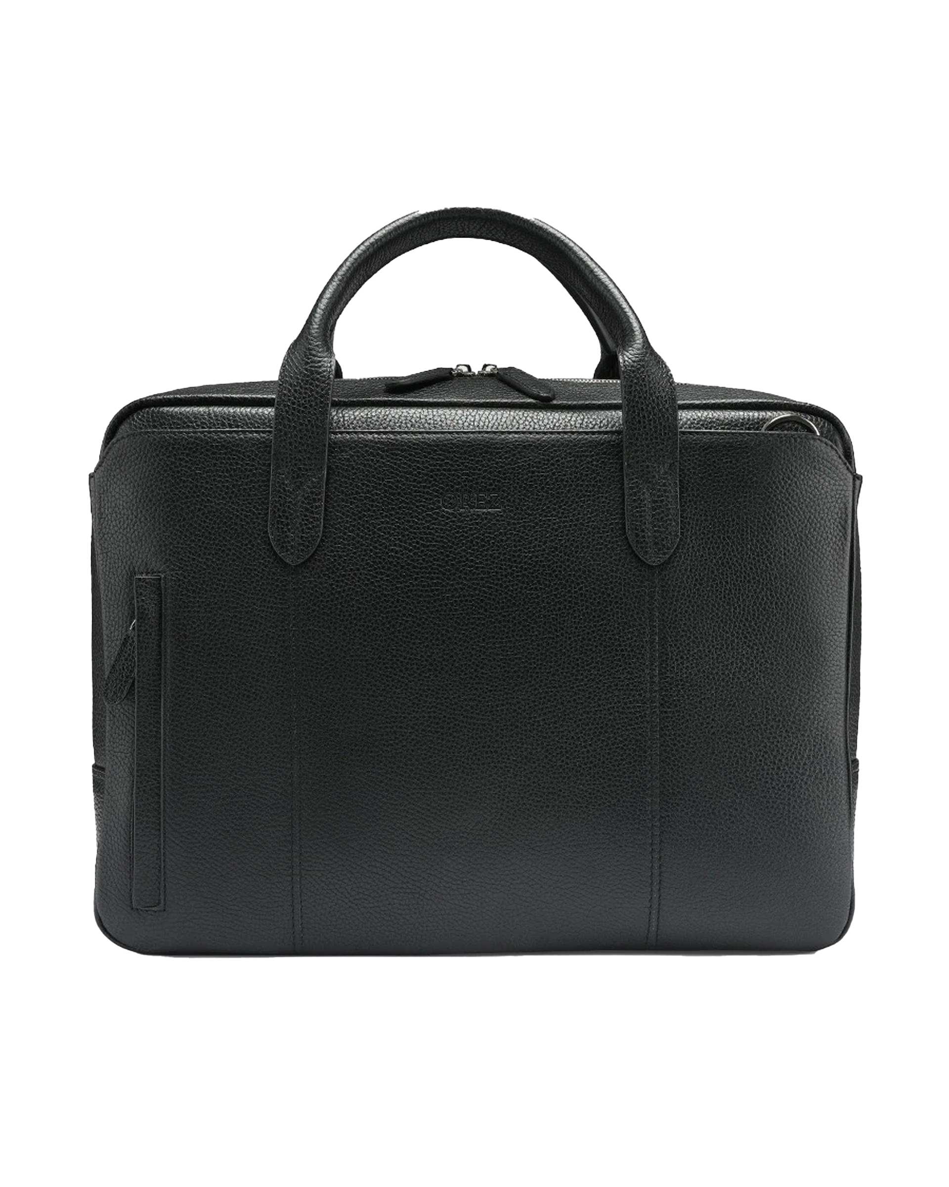 کیف اداری چرم طبیعی مردانه فلوتر مشکی اورز Orez مدل LARSONکد BMB126