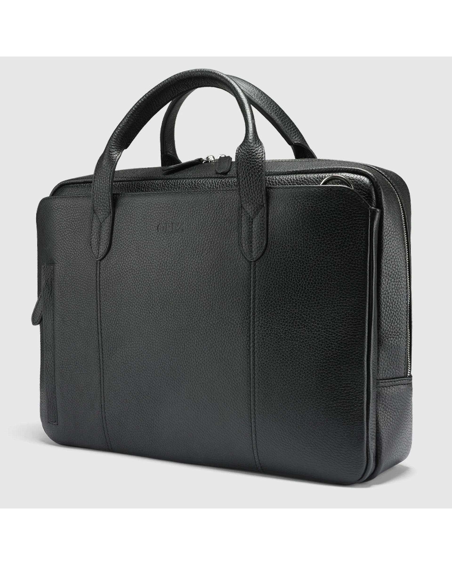 کیف اداری چرم طبیعی مردانه فلوتر مشکی اورز Orez مدل LARSONکد BMB126