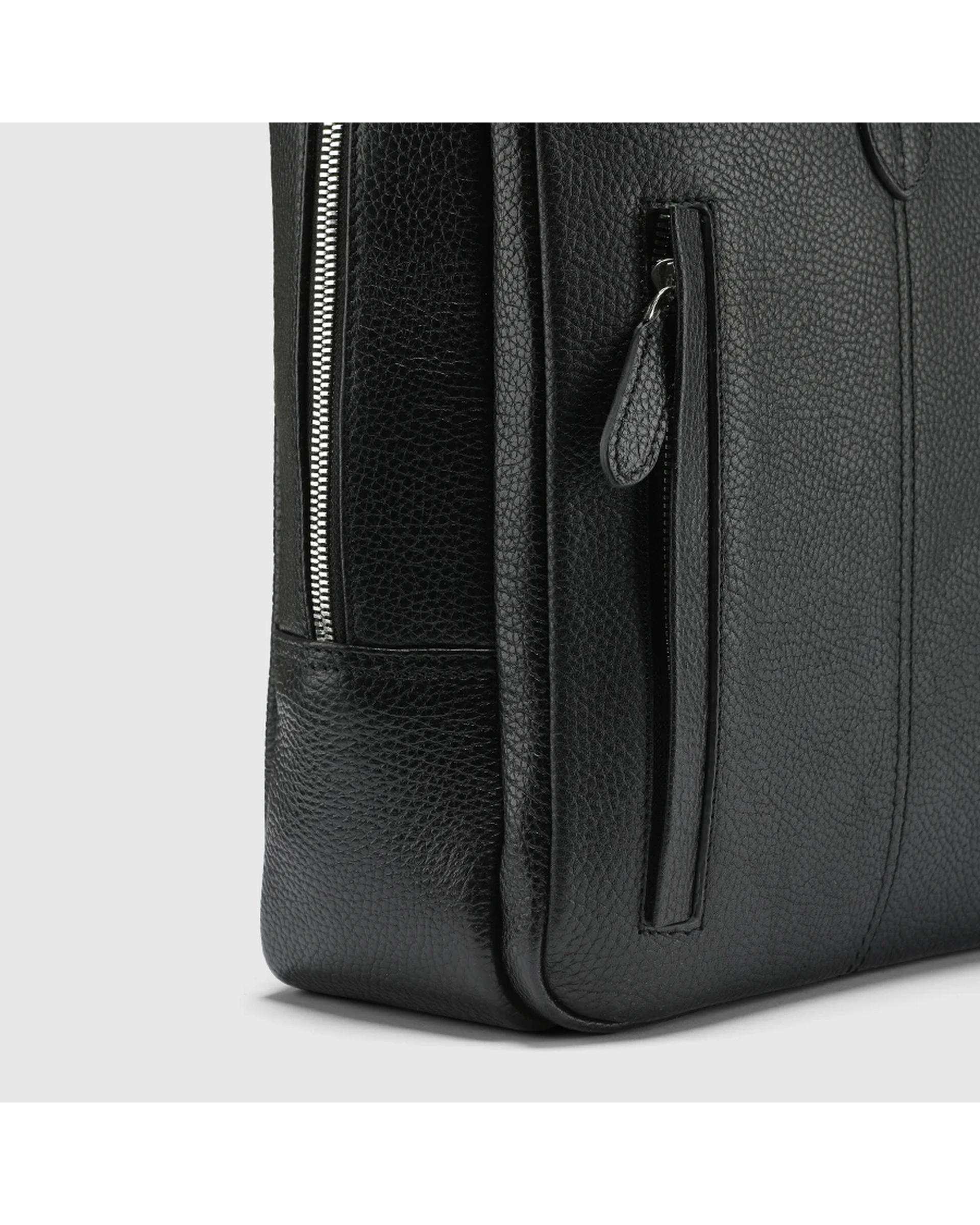 کیف اداری چرم طبیعی مردانه فلوتر مشکی اورز Orez مدل LARSONکد BMB126