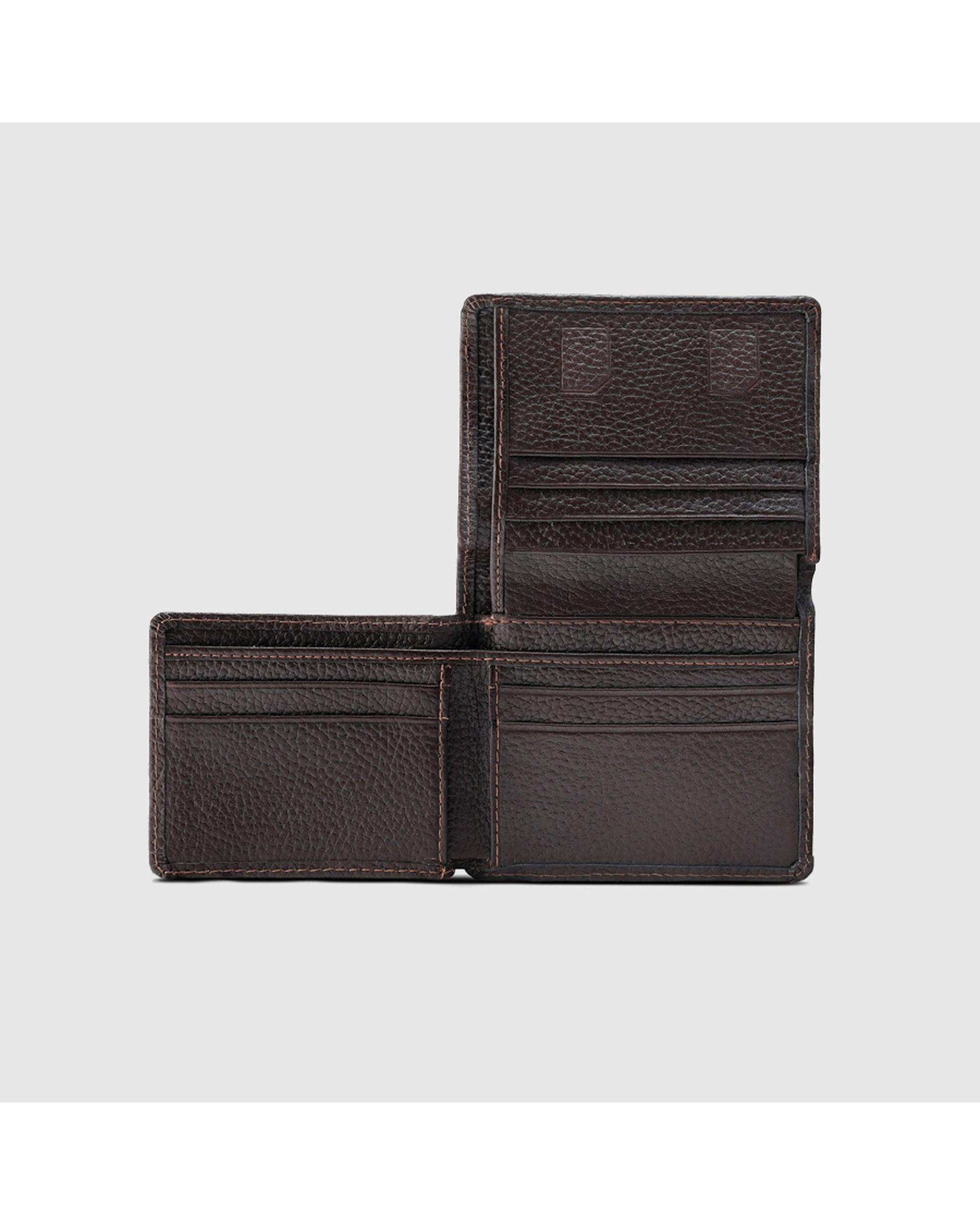 کیف پول چرم طبیعی مردانه فلوتر قهوهای اورز Orez مدل LISBONکد BFB113