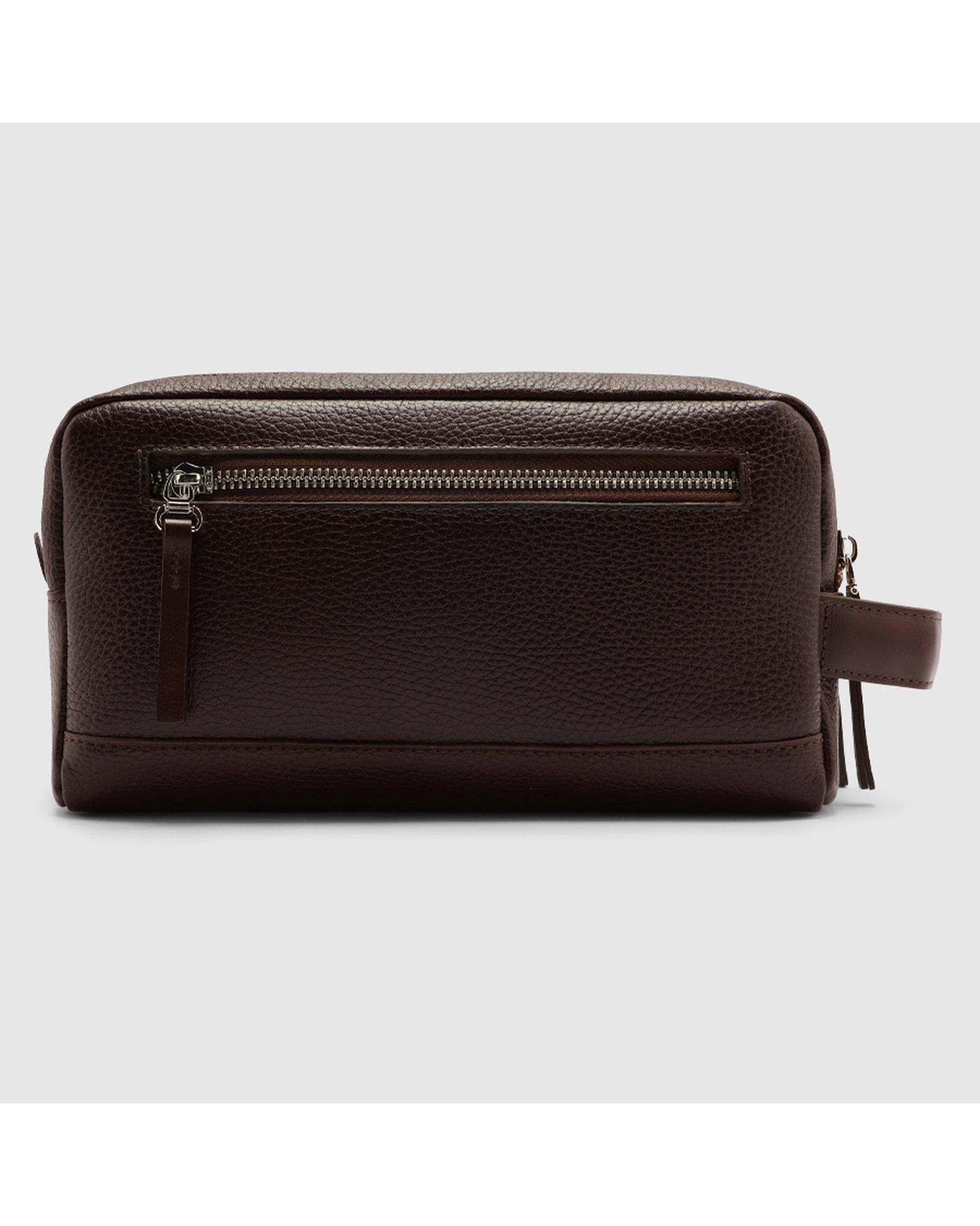 کیف دستی چرم طبیعی مردانه فلوتر قهوه ای اورز Orez مدل NEDکد COM103