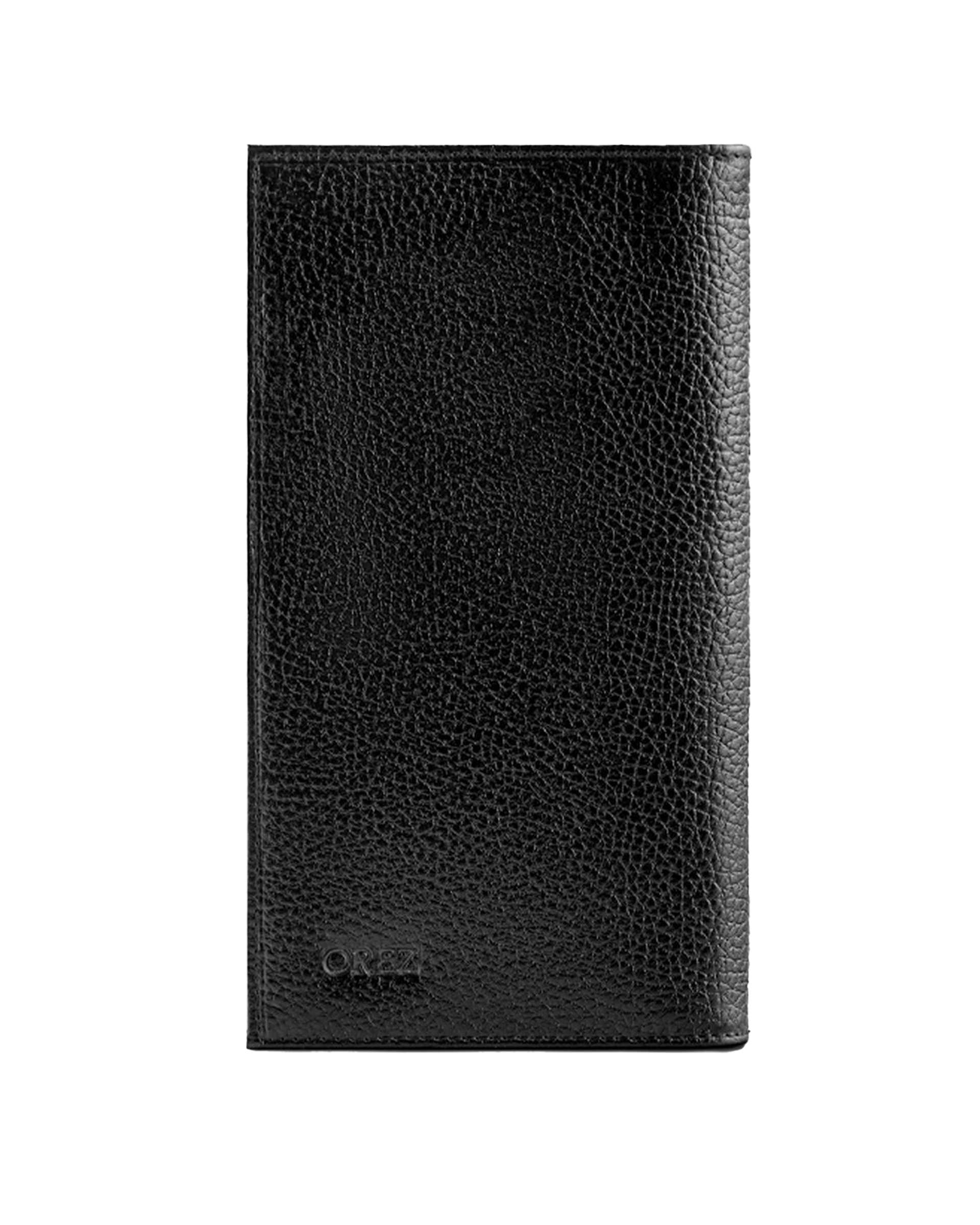 کیف پول چرم طبیعی مردانه فلوتر مشکی اورز Orez مدل PORTOکد WAB108